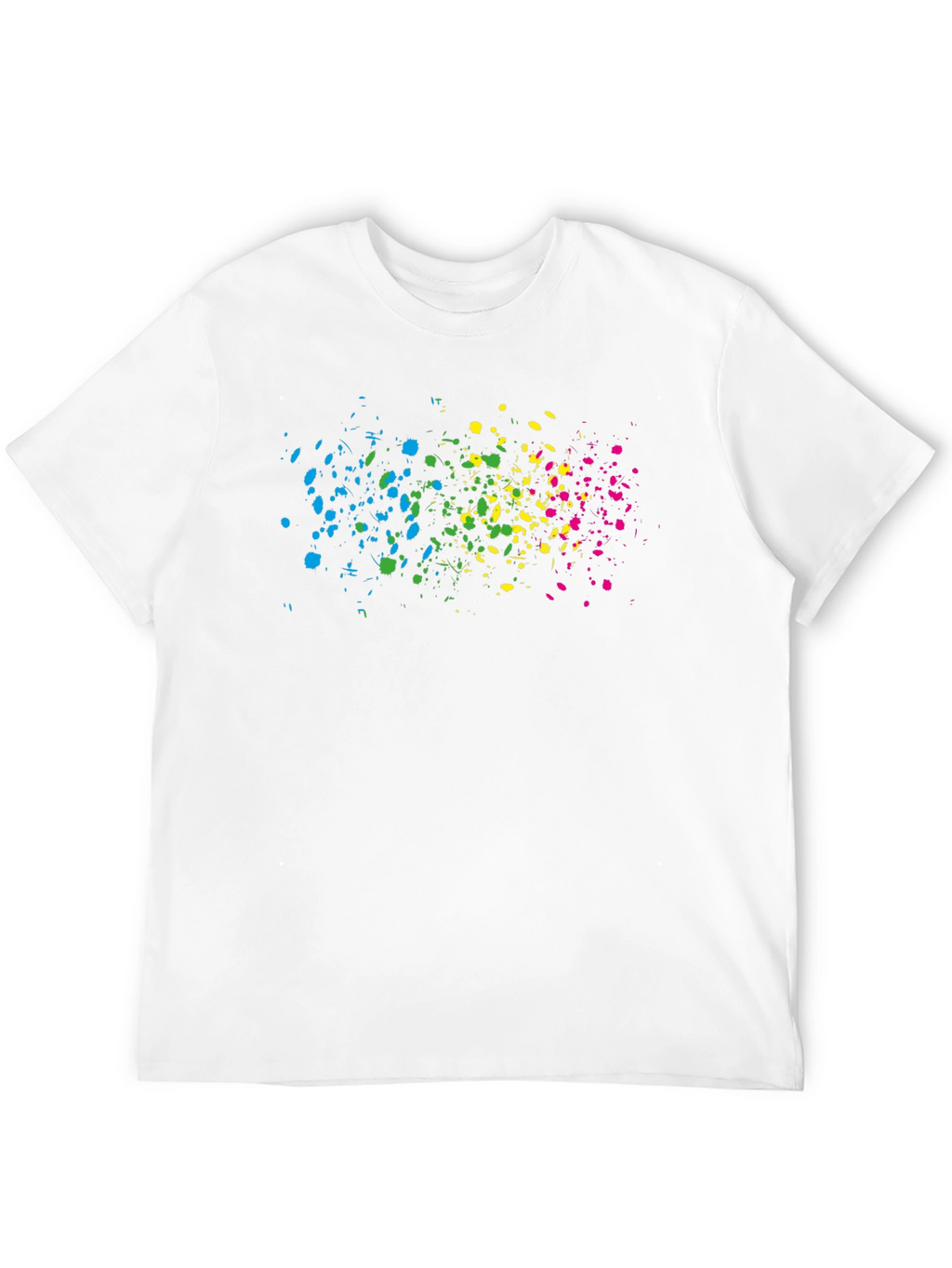 Abstract Splatter Print Black T-Shirt