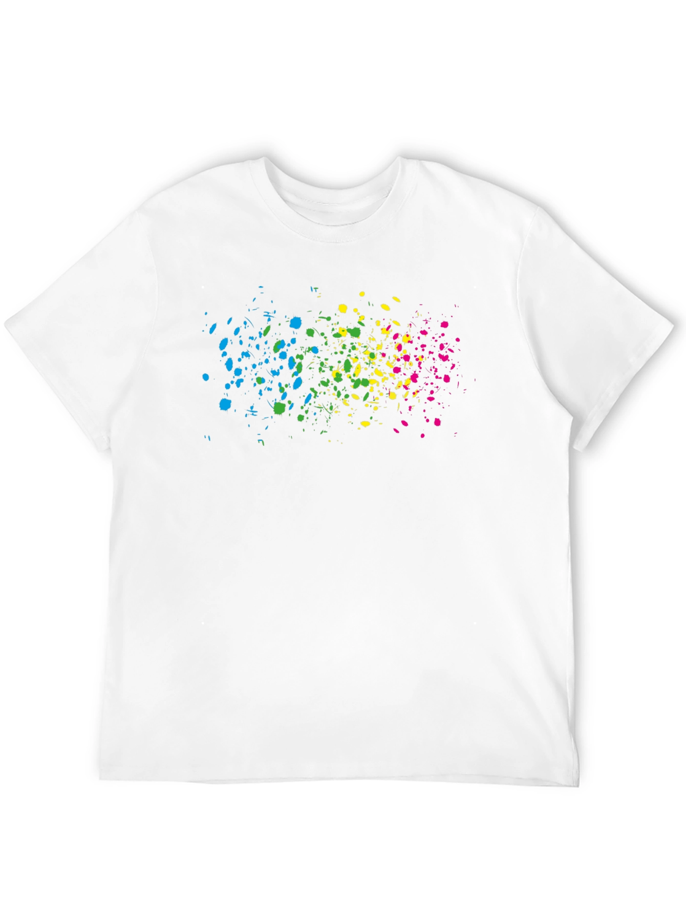 Abstract Splatter Print Black T-Shirt