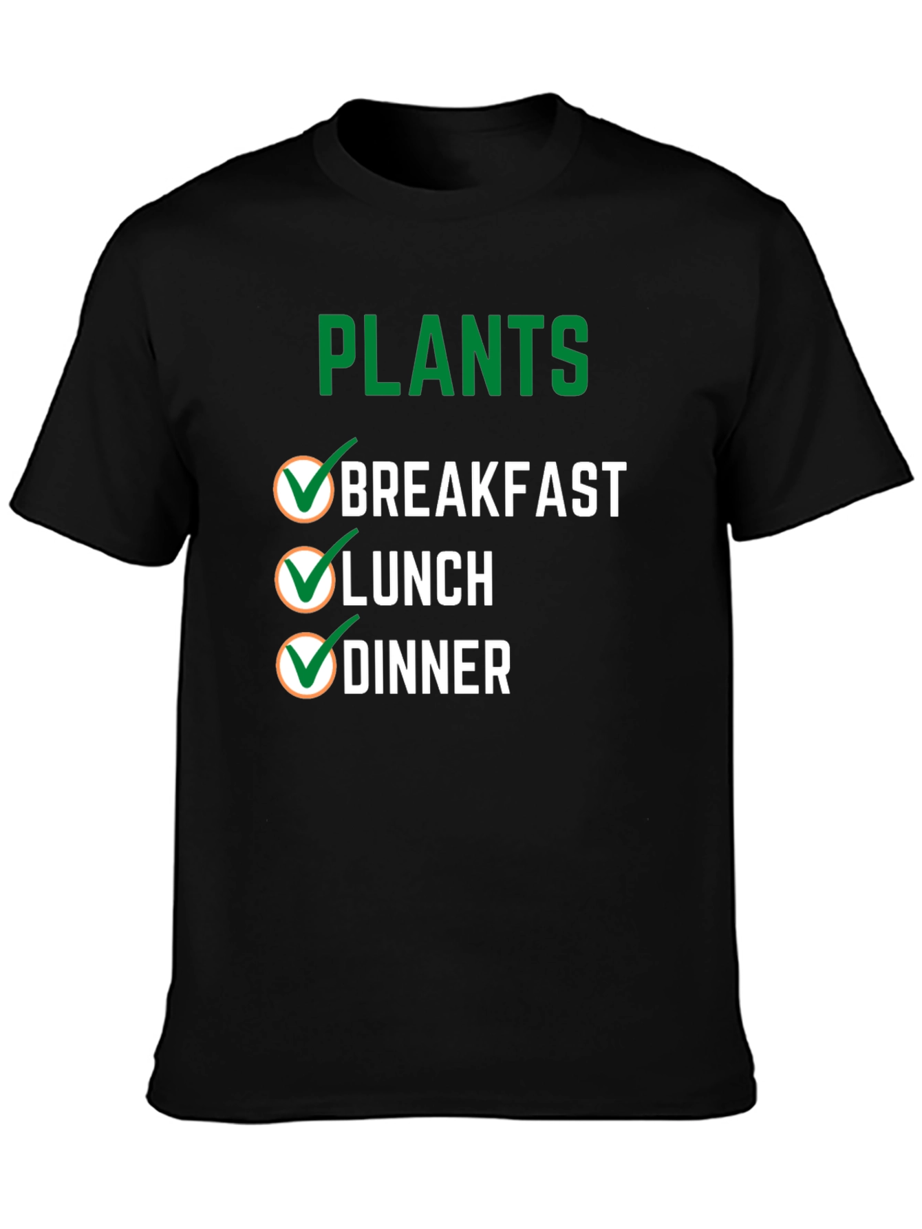 Plants Breakfast Lunch Dinner T-Shirt Vegan Tee
