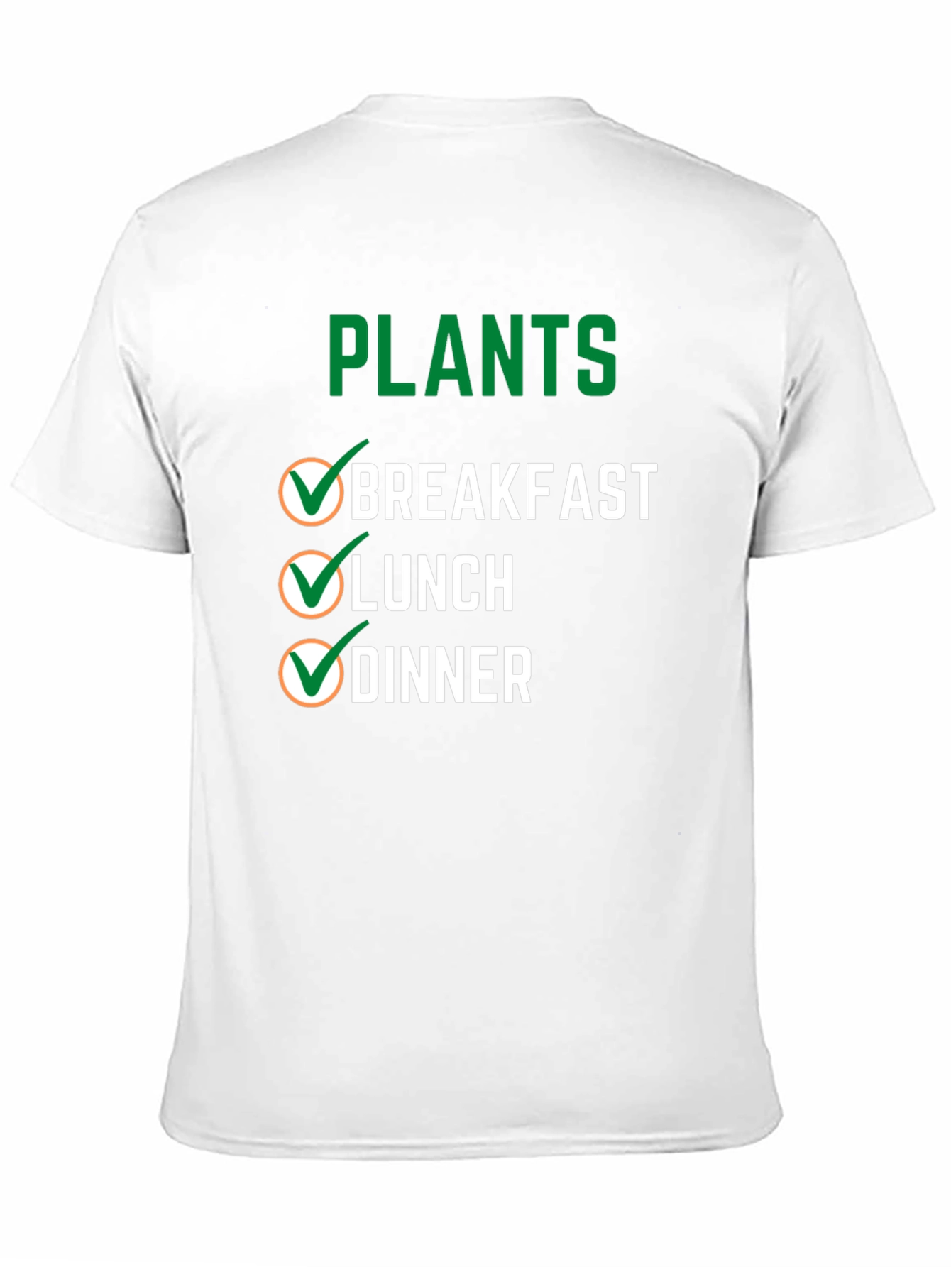Plants Breakfast Lunch Dinner T-Shirt Vegan Tee