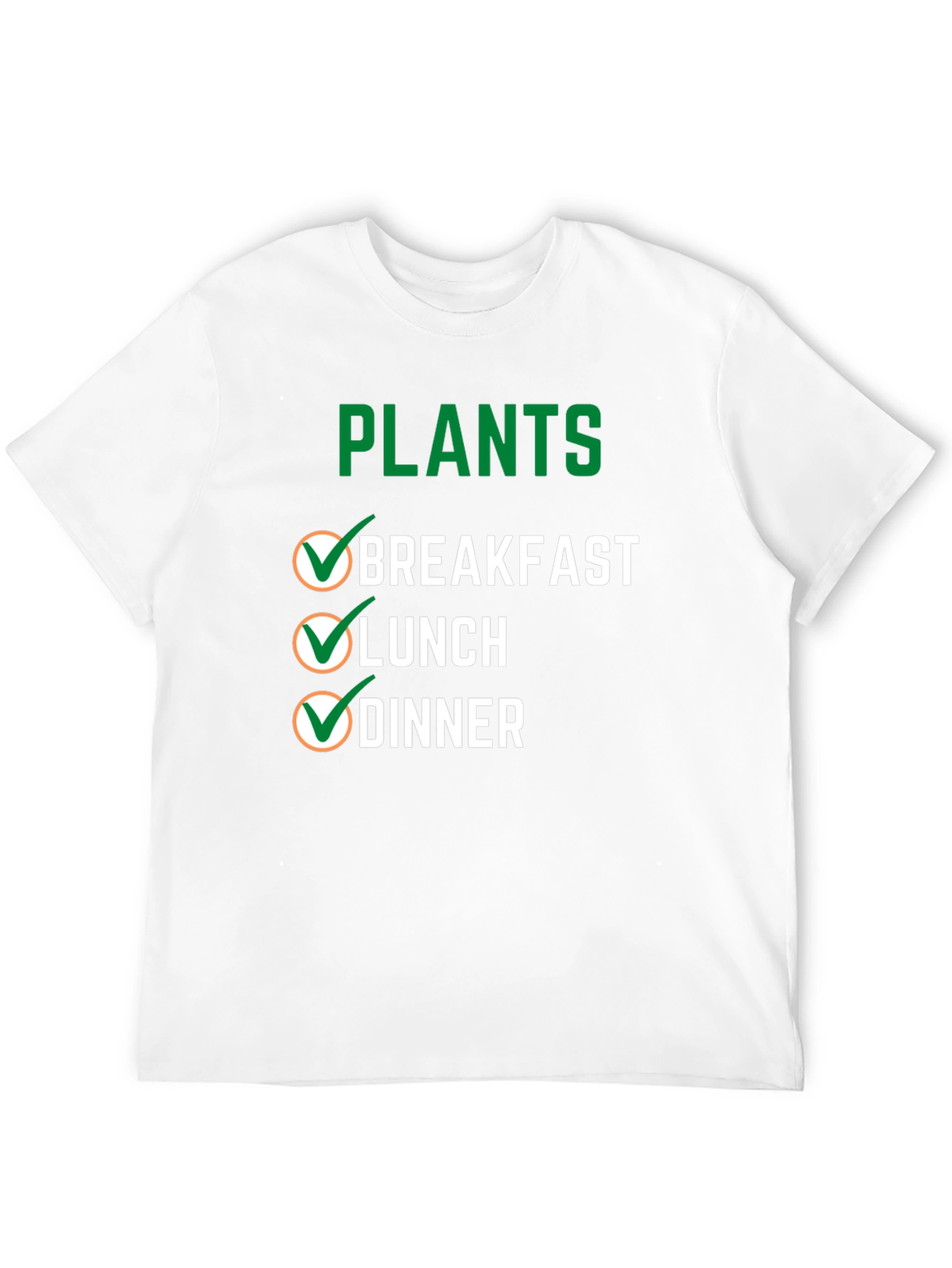 Plants Breakfast Lunch Dinner T-Shirt Vegan Tee