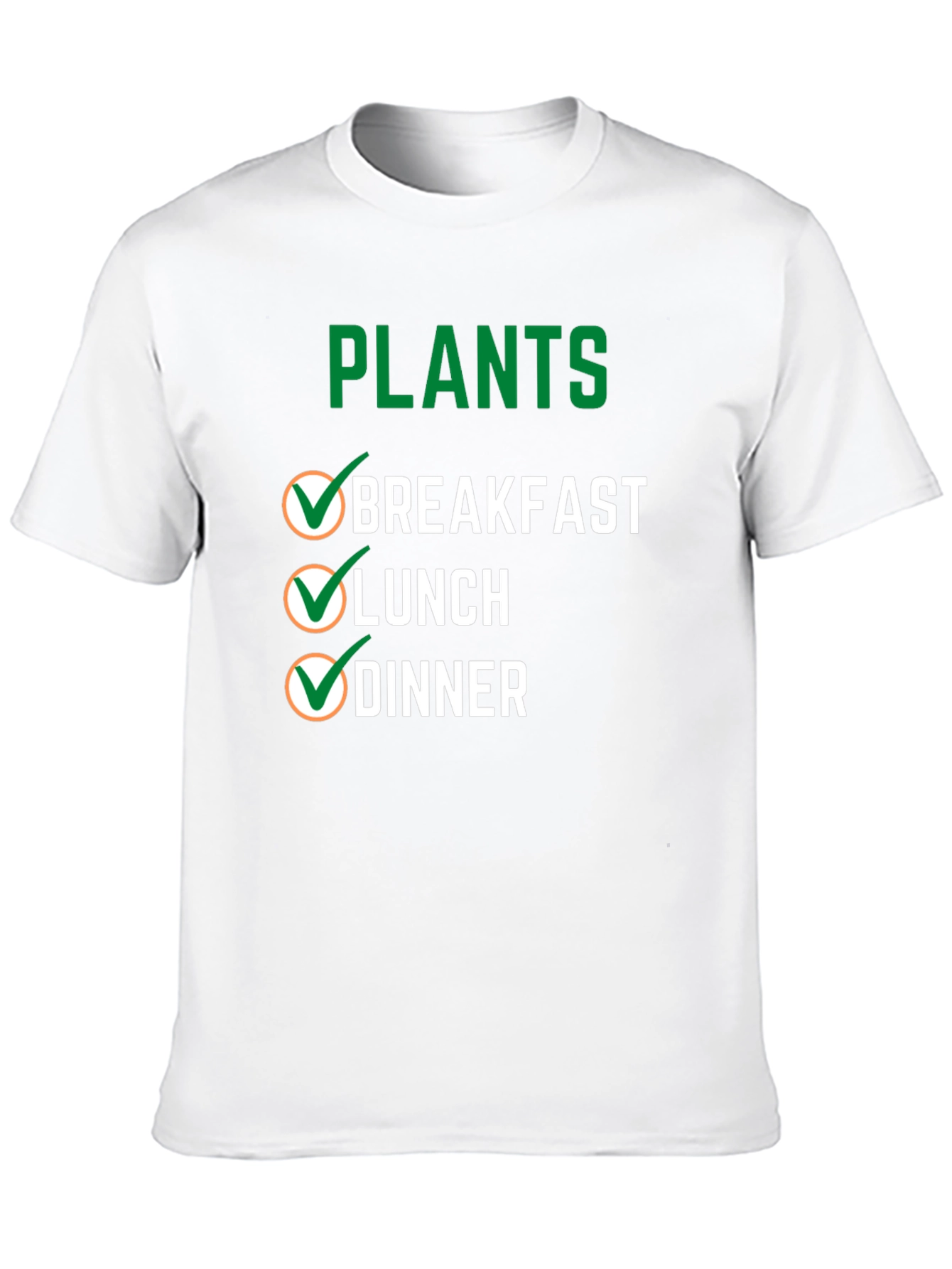 Plants Breakfast Lunch Dinner T-Shirt Vegan Tee