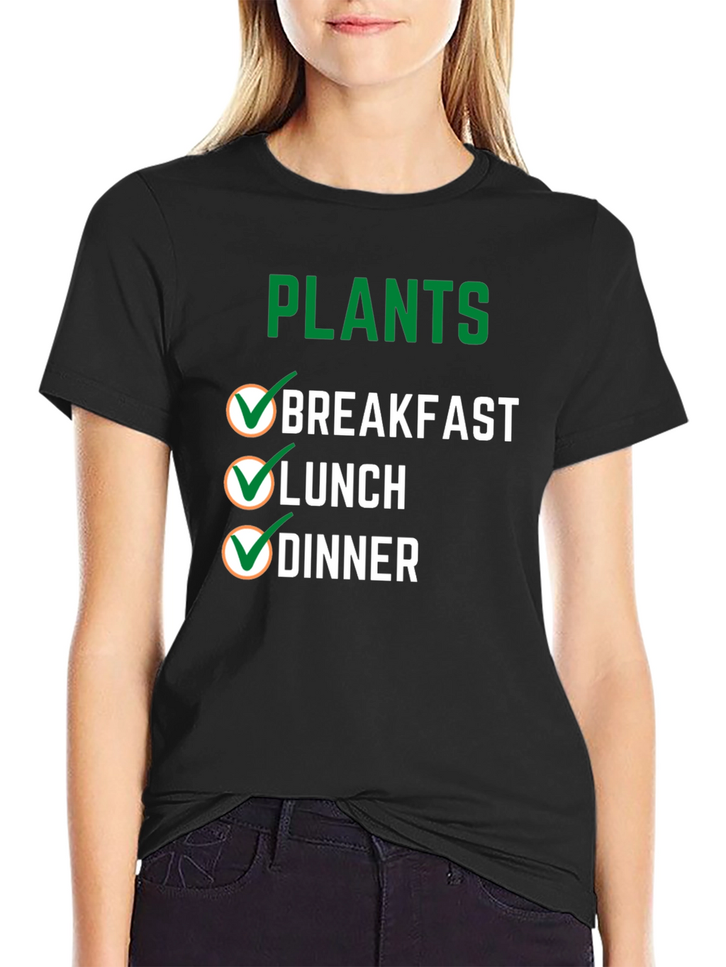 Plants Breakfast Lunch Dinner T-Shirt Vegan Tee