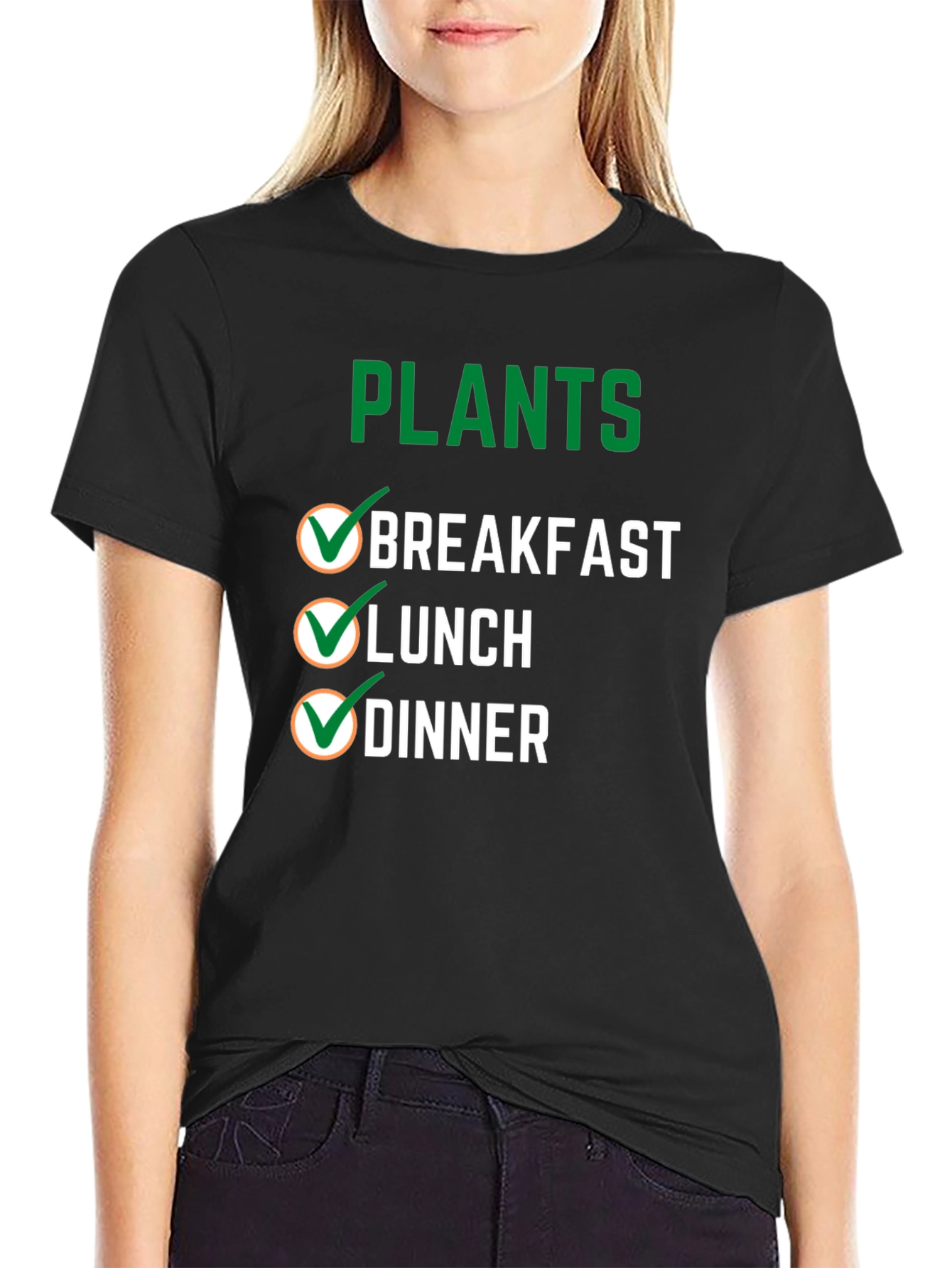 Plants Breakfast Lunch Dinner T-Shirt Vegan Tee