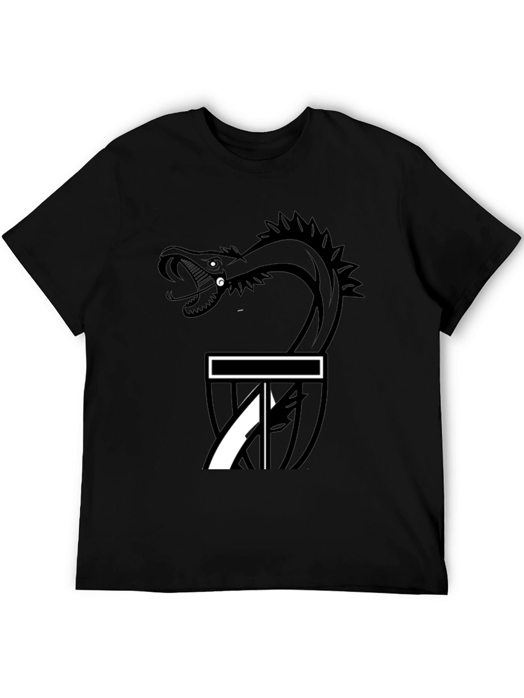 Serpent Strike Disc Golf T-Shirt - Black