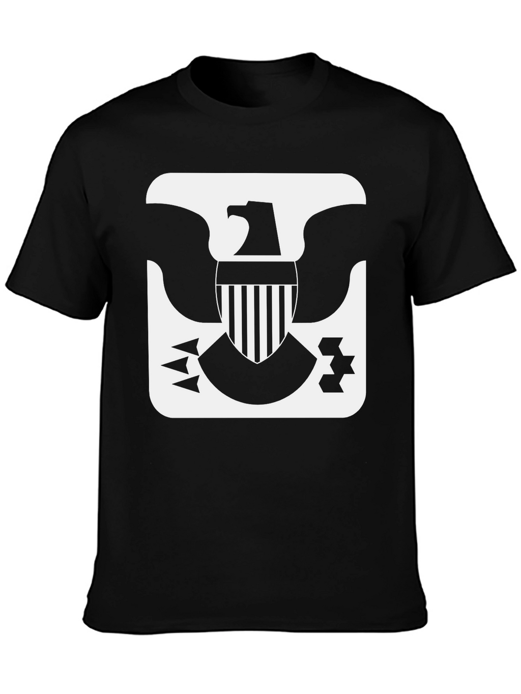 Eagle Emblem Graphic Tee - Black Casual Shirt