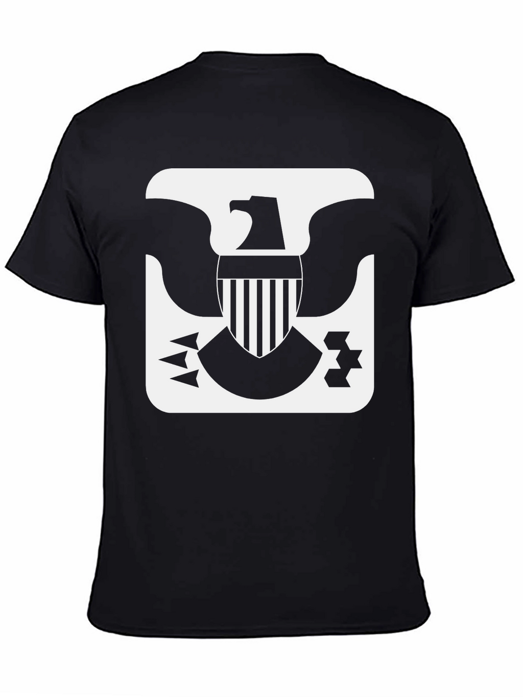 Eagle Emblem Graphic Tee - Black Casual Shirt