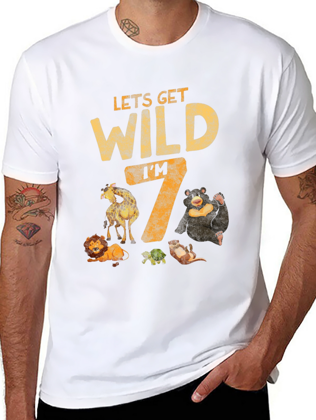 Lets Get Wild Im 7 Birthday T-Shirt