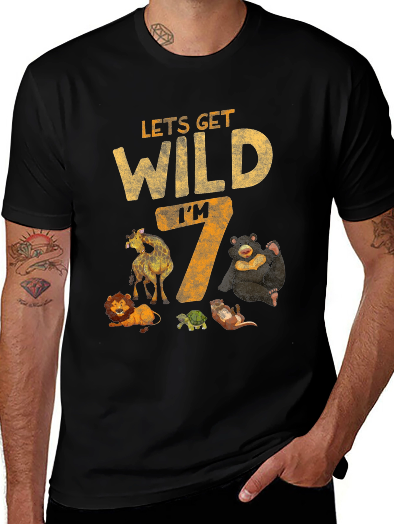 Lets Get Wild Im 7 Birthday T-Shirt