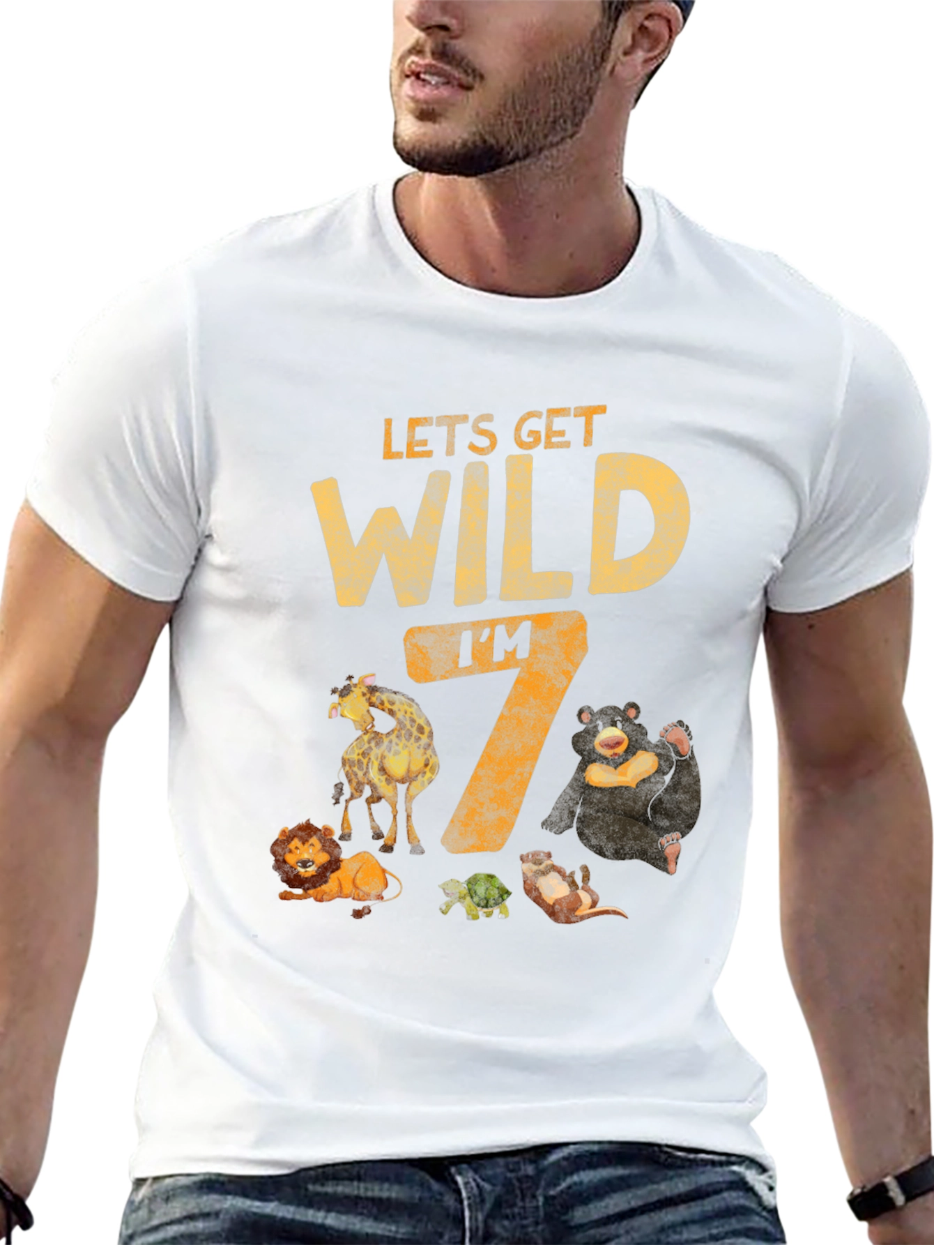 Lets Get Wild Im 7 Birthday T-Shirt