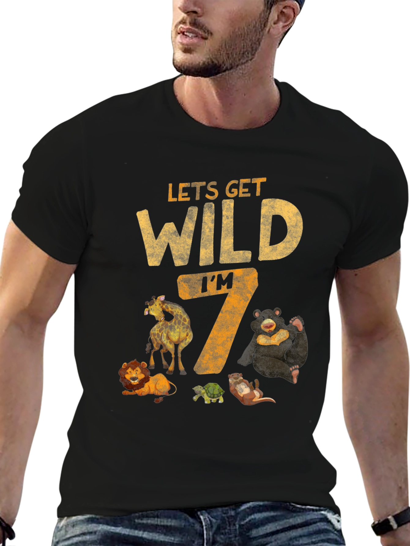 Lets Get Wild Im 7 Birthday T-Shirt