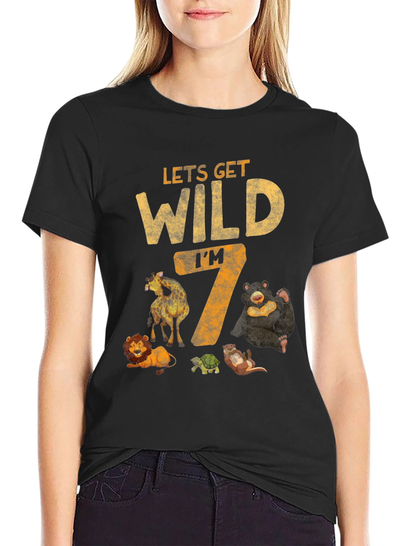 Lets Get Wild Im 7 Birthday T-Shirt