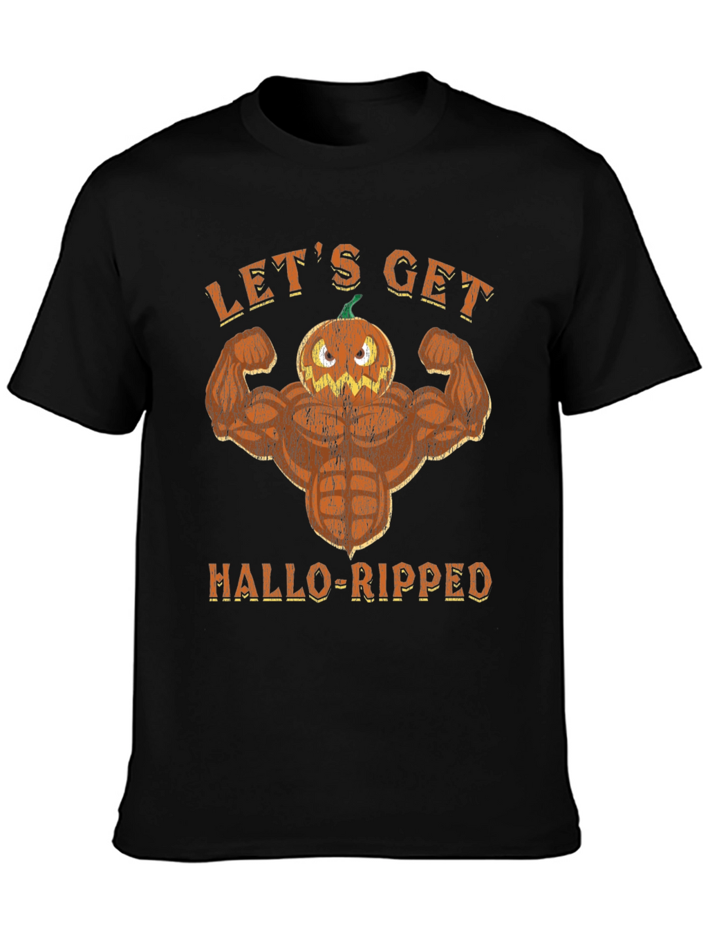Hallo-Ripped Pumpkin Muscle T-Shirt