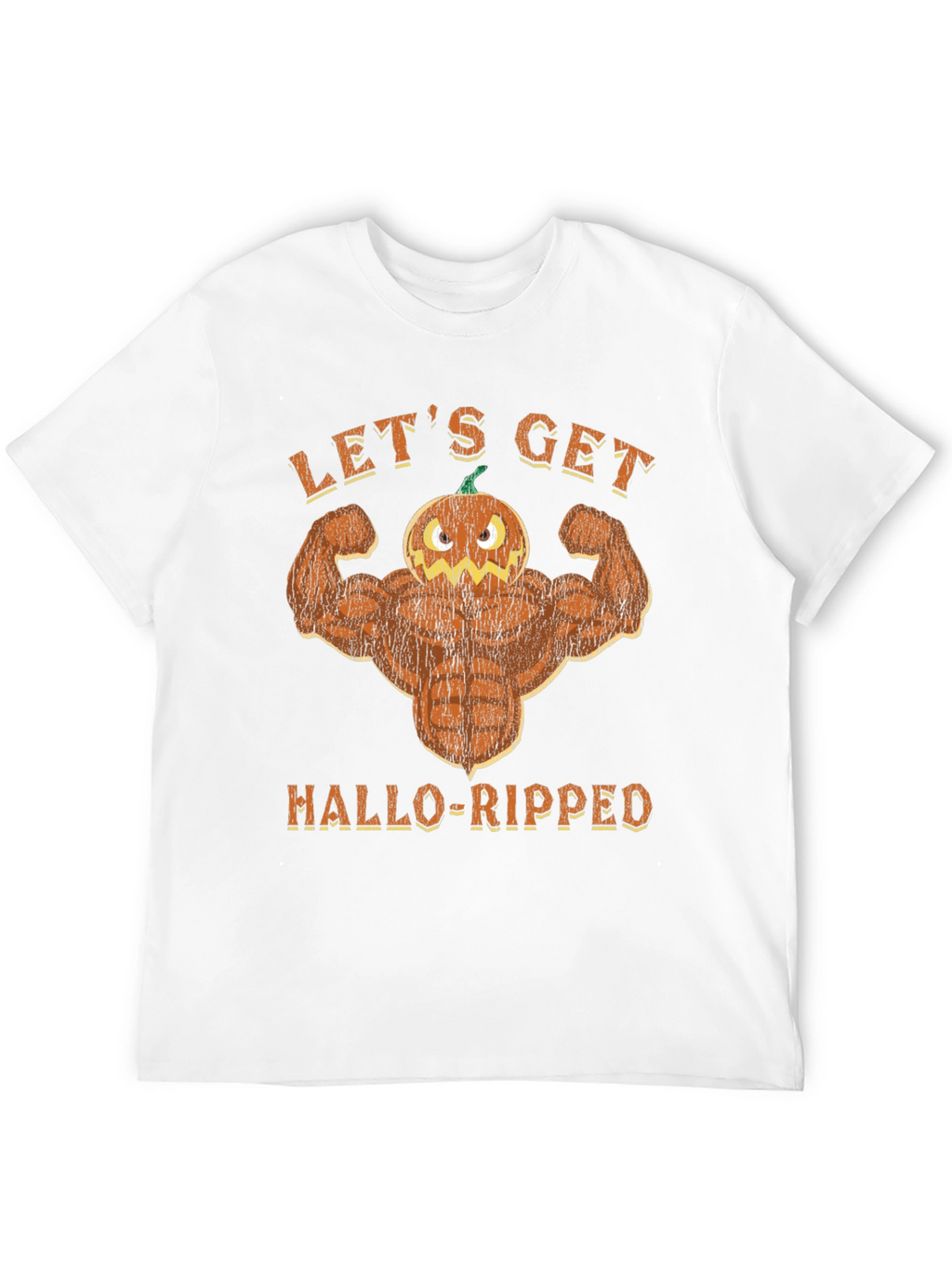 Hallo-Ripped Pumpkin Muscle T-Shirt