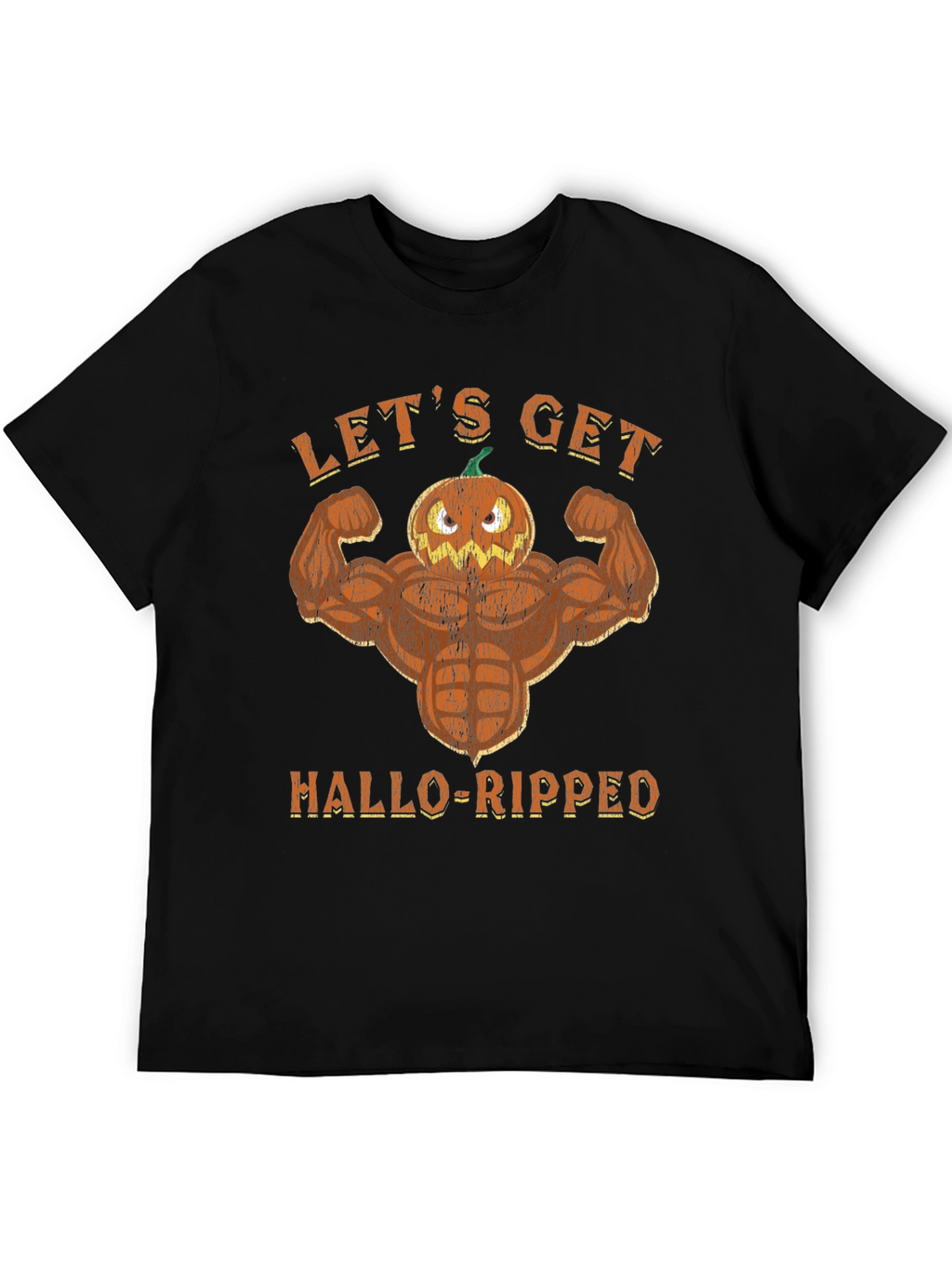 Hallo-Ripped Pumpkin Muscle T-Shirt