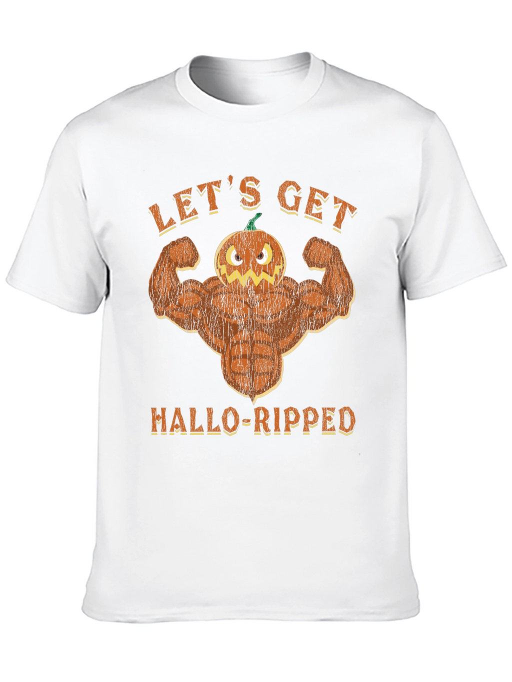 Hallo-Ripped Pumpkin Muscle T-Shirt