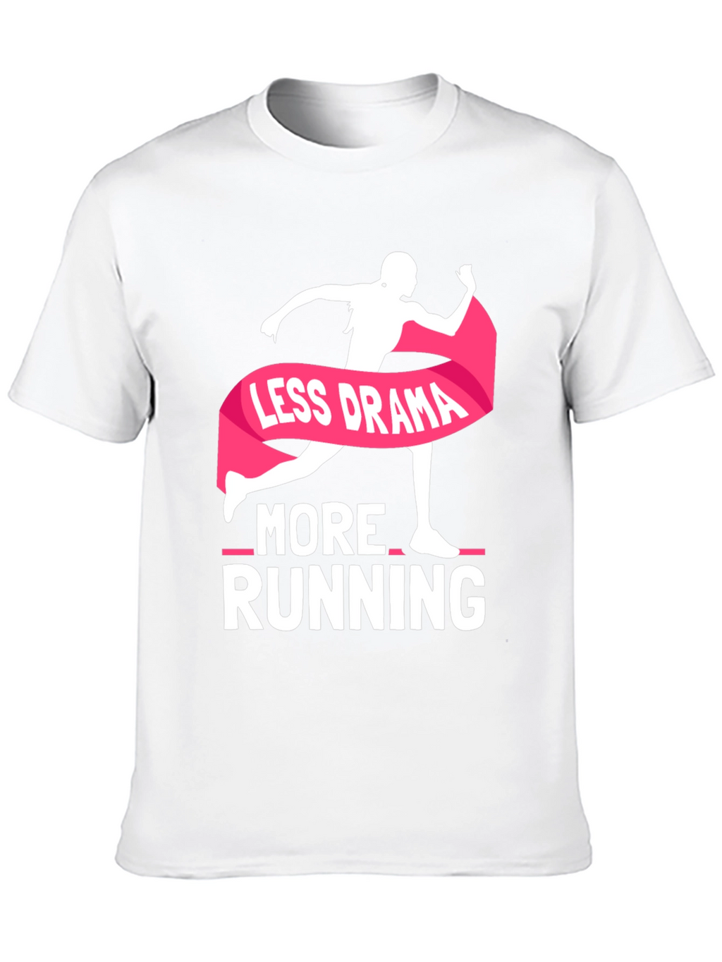 Less Drama More Running Black T-Shirt