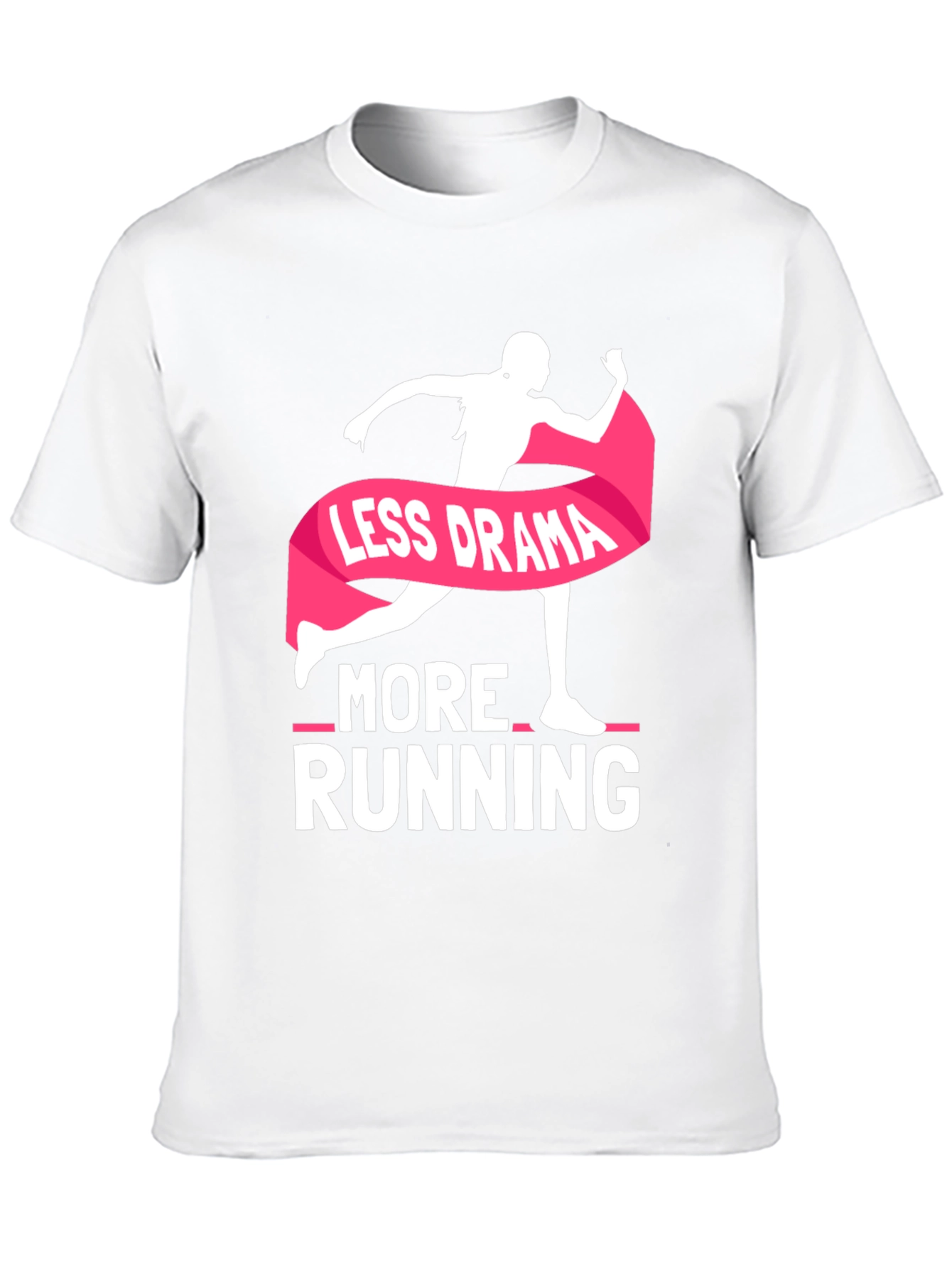 Less Drama More Running Black T-Shirt