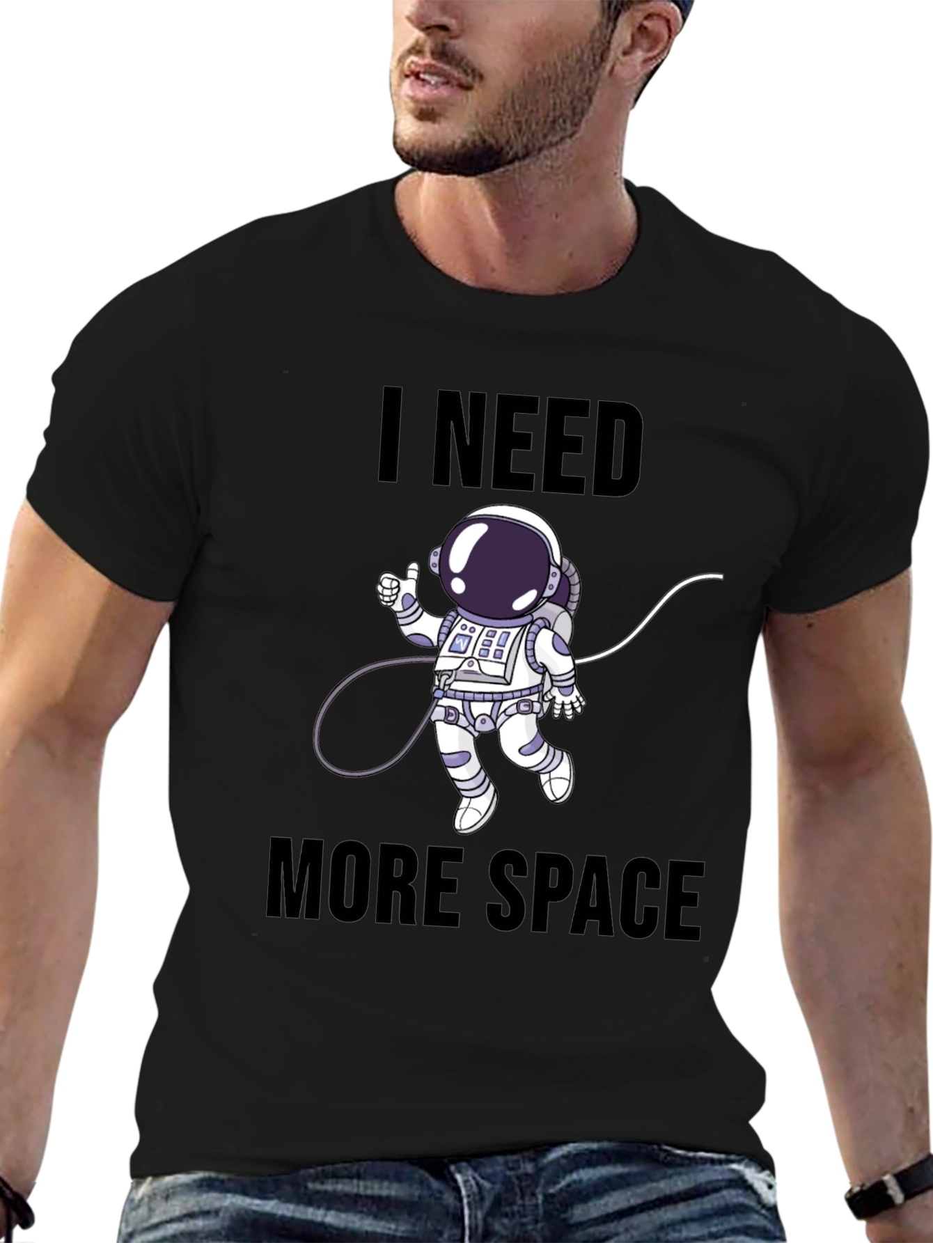 I Need More Space Astronaut Graphic T-Shirt