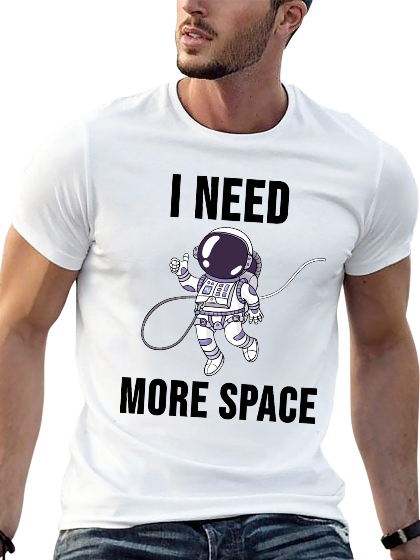 I Need More Space Astronaut Graphic T-Shirt