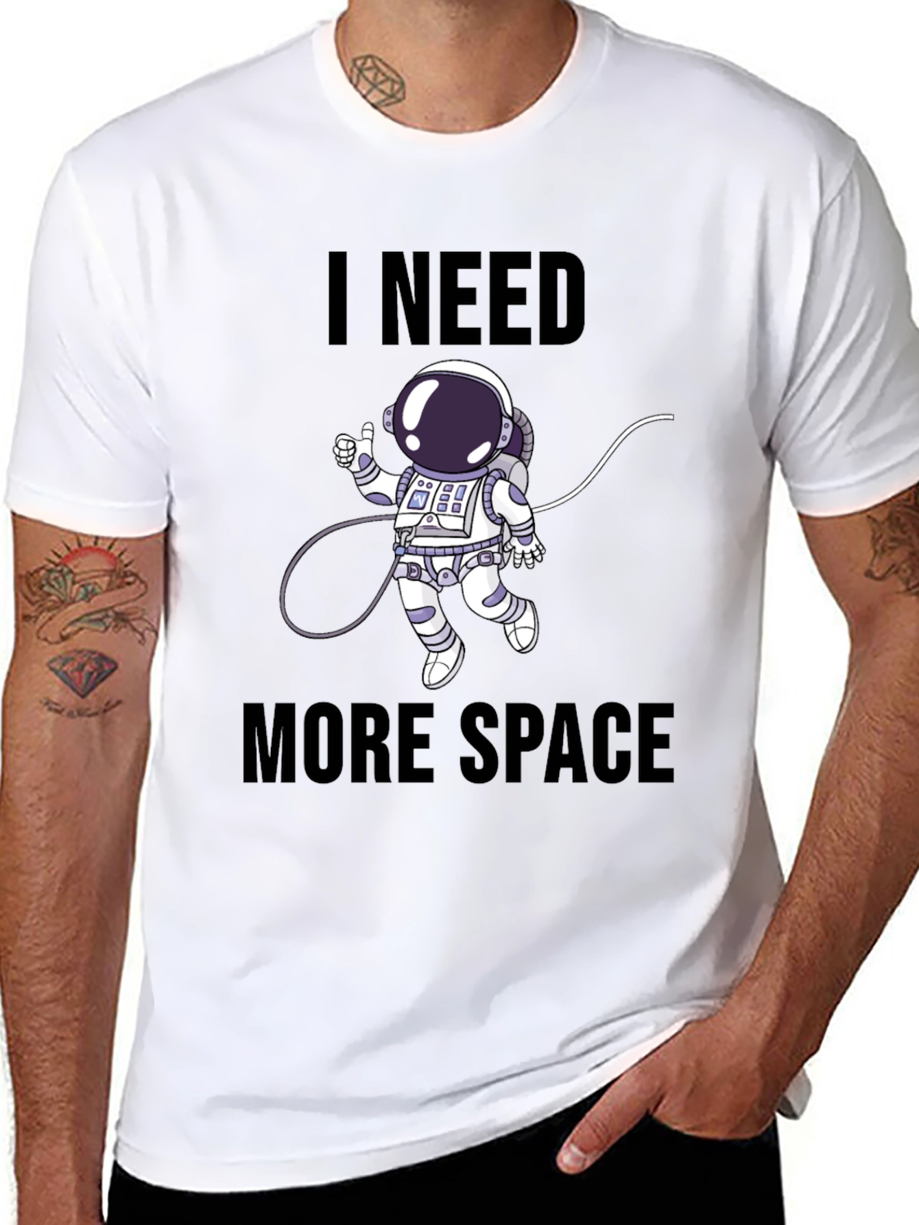 I Need More Space Astronaut Graphic T-Shirt