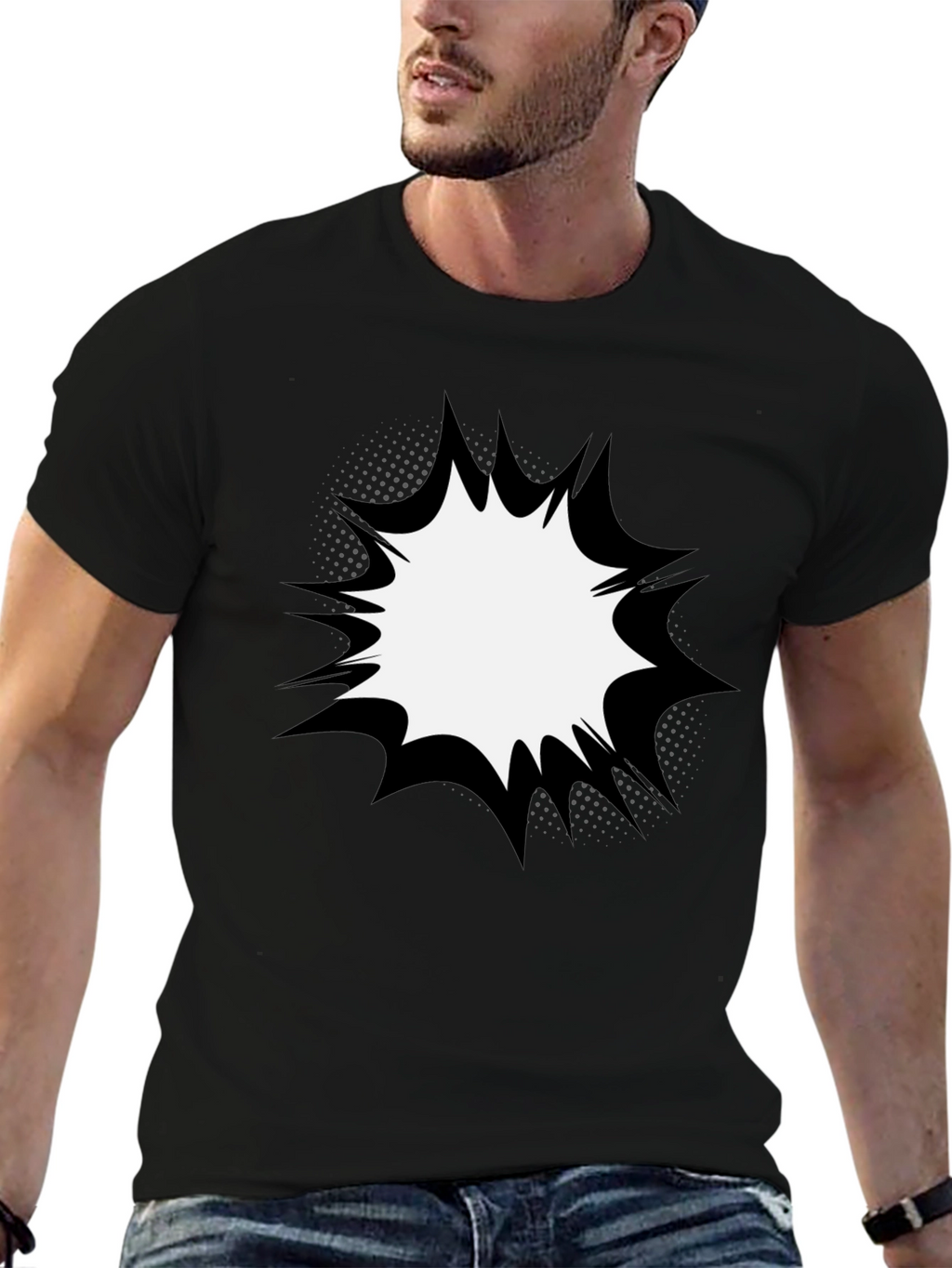 Mens Graphic T-Shirt - Comic Book Explosion Design