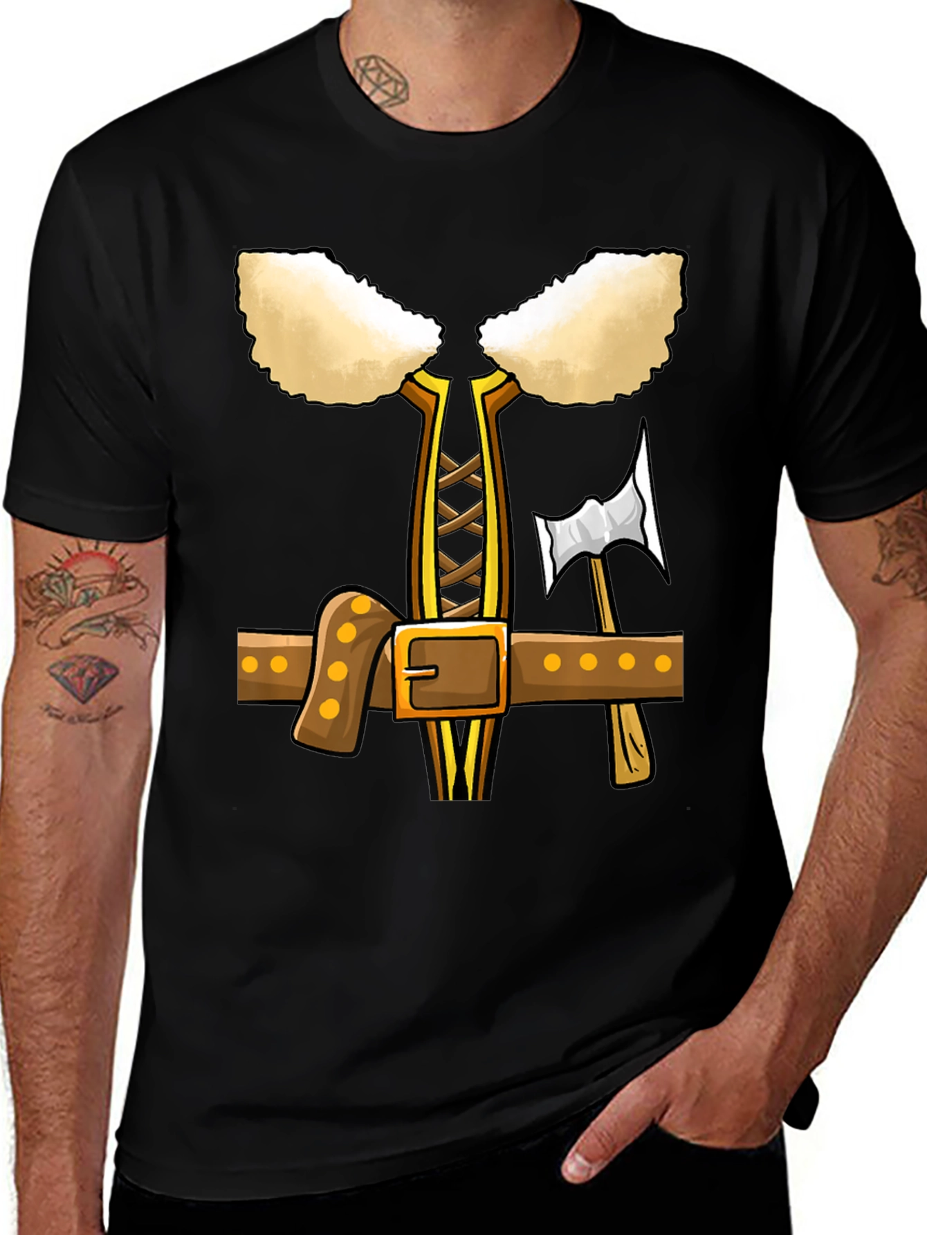 Viking Costume T-Shirt - Cartoon Design Tee