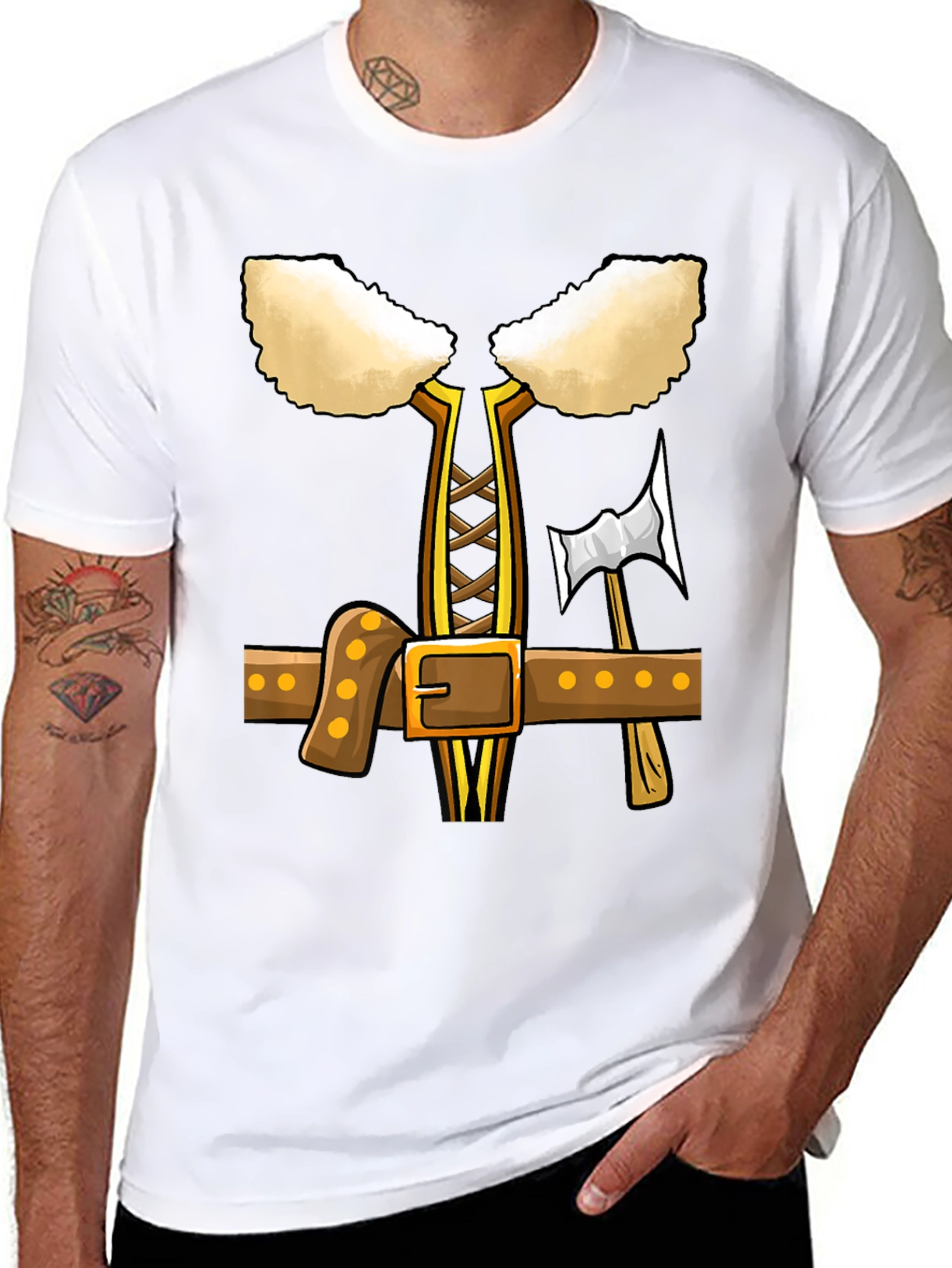 Viking Costume T-Shirt - Cartoon Design Tee