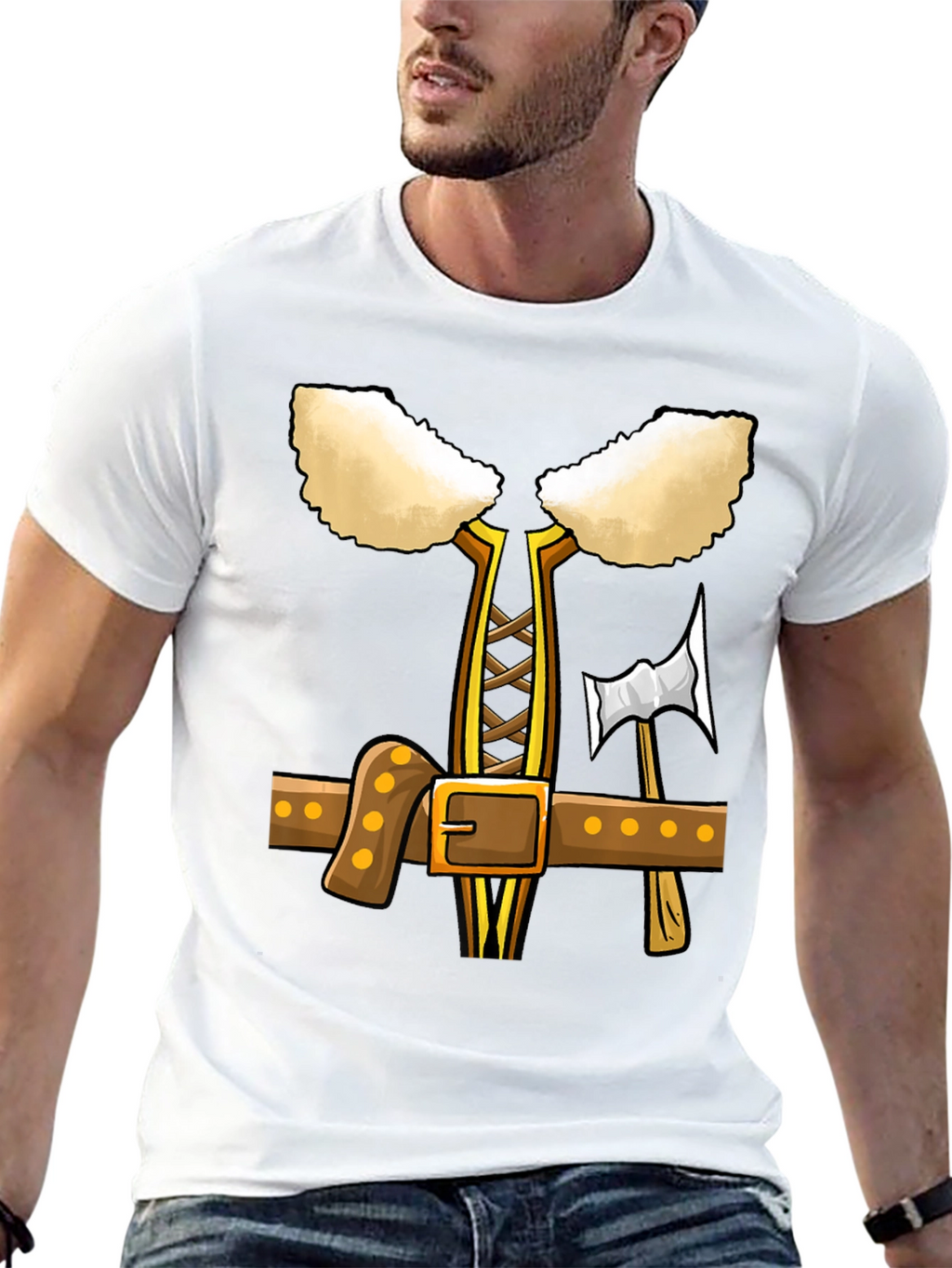 Viking Costume T-Shirt - Cartoon Design Tee