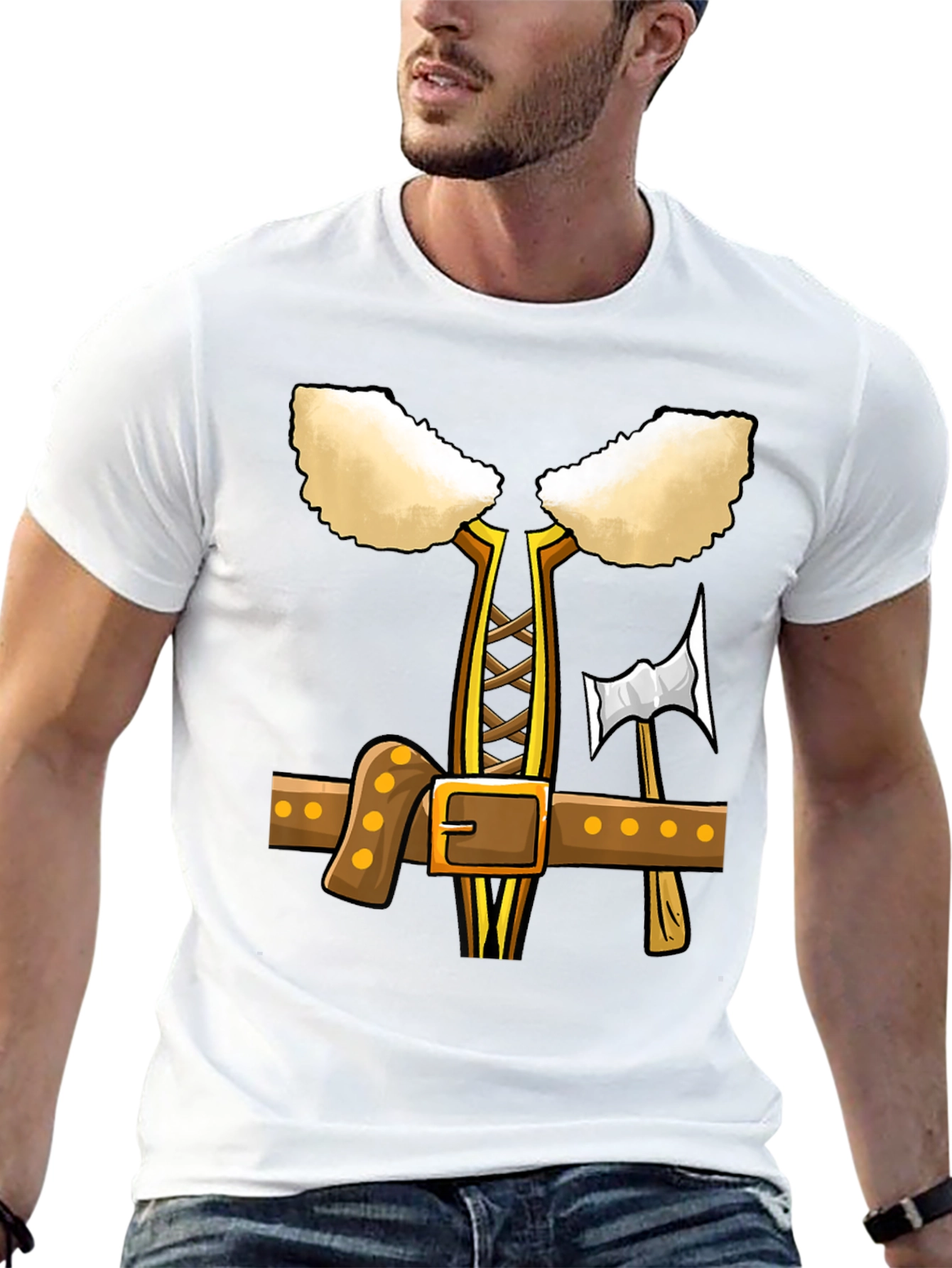 Viking Costume T-Shirt - Cartoon Design Tee