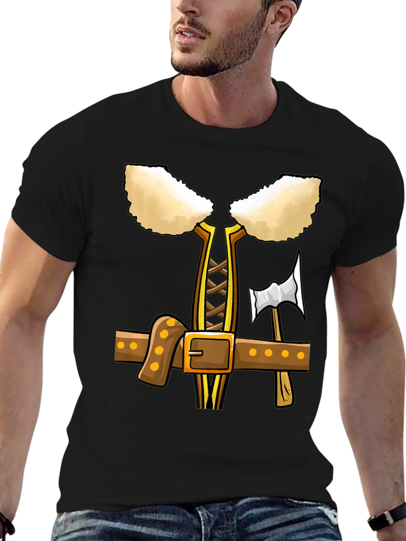 Viking Costume T-Shirt - Cartoon Design Tee