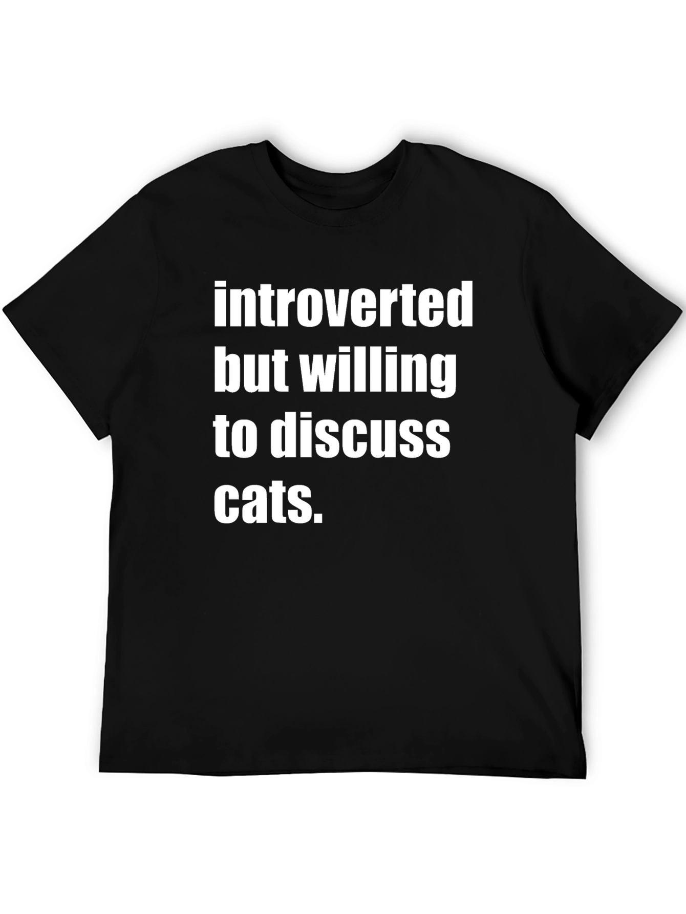 Introverted Cat Lover T-Shirt - Funny & Comfy Tee