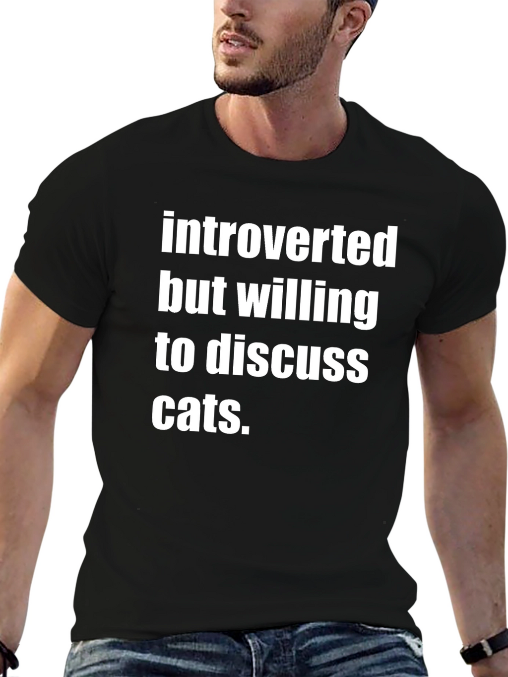 Introverted Cat Lover T-Shirt - Funny & Comfy Tee