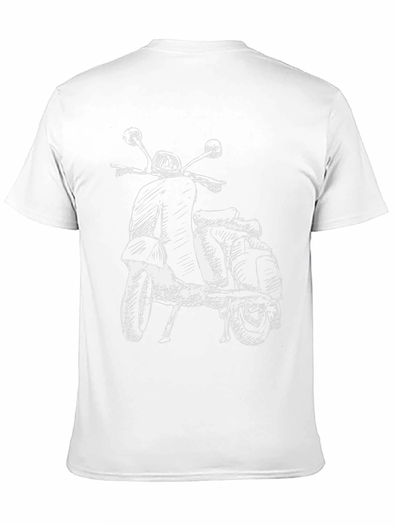 Mens Black Vespa Scooter Graphic Tee