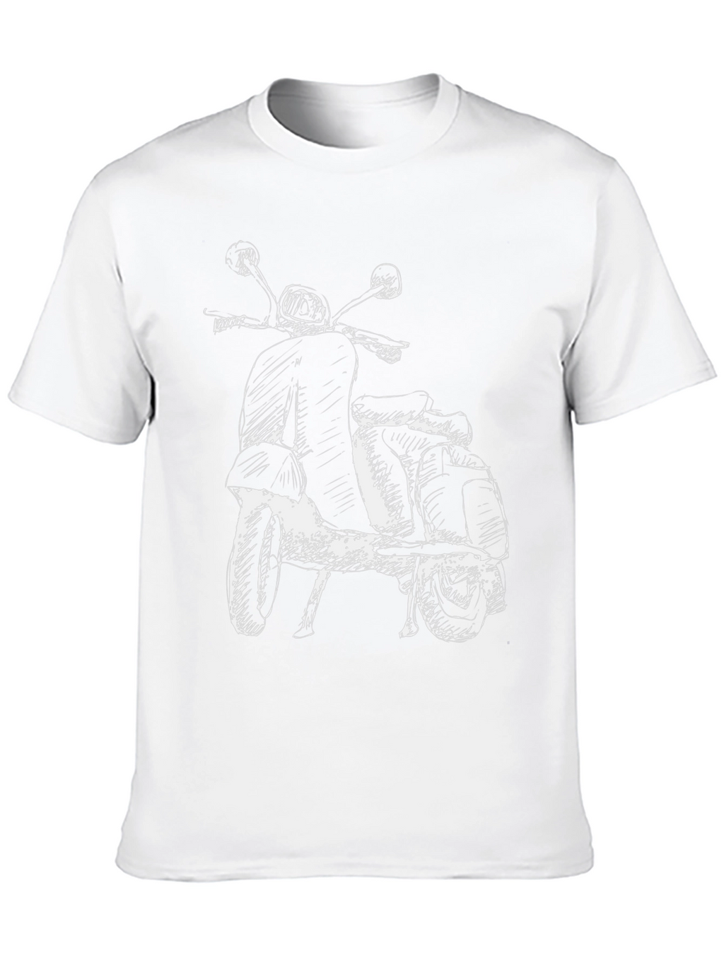 Mens Black Vespa Scooter Graphic Tee