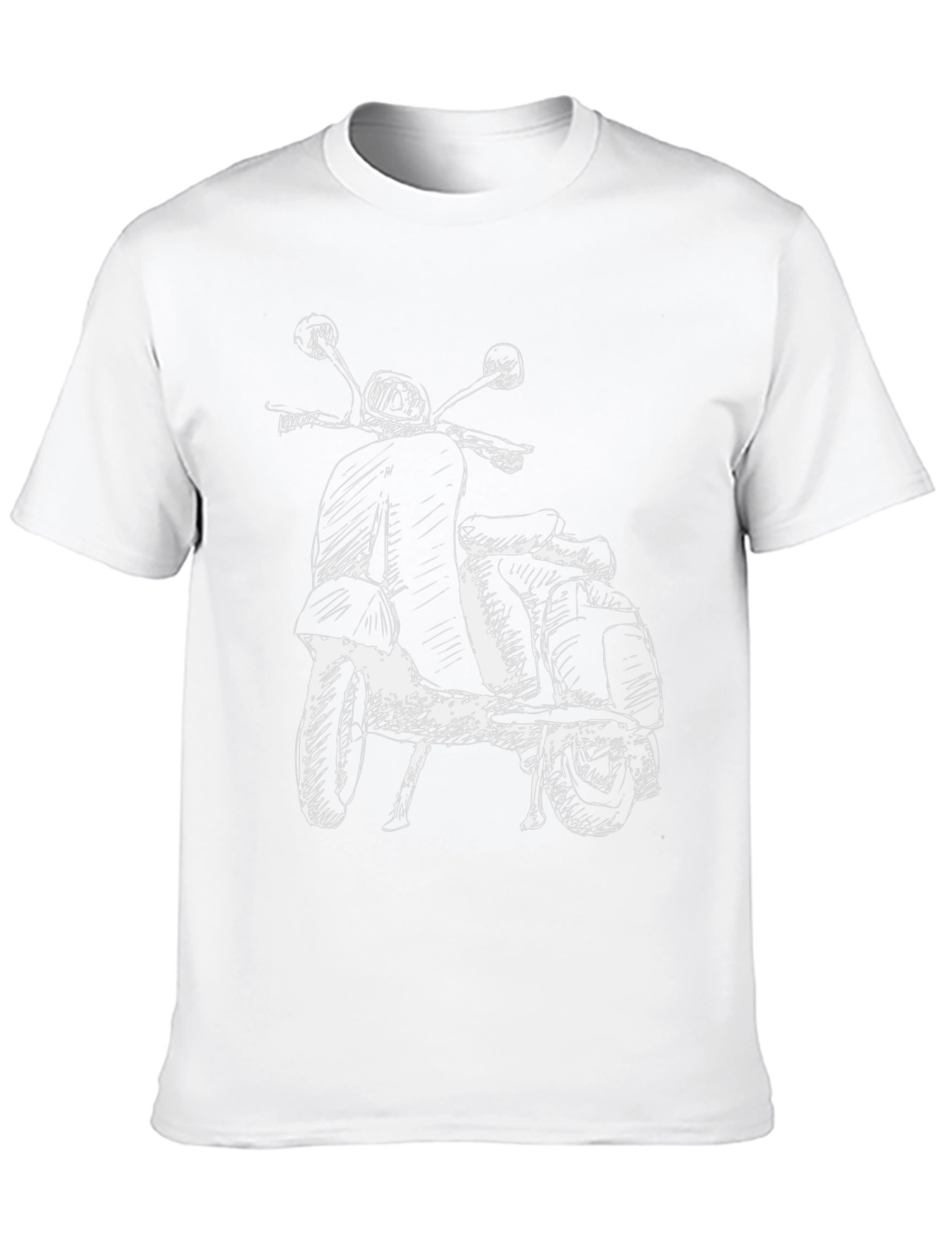 Mens Black Vespa Scooter Graphic Tee