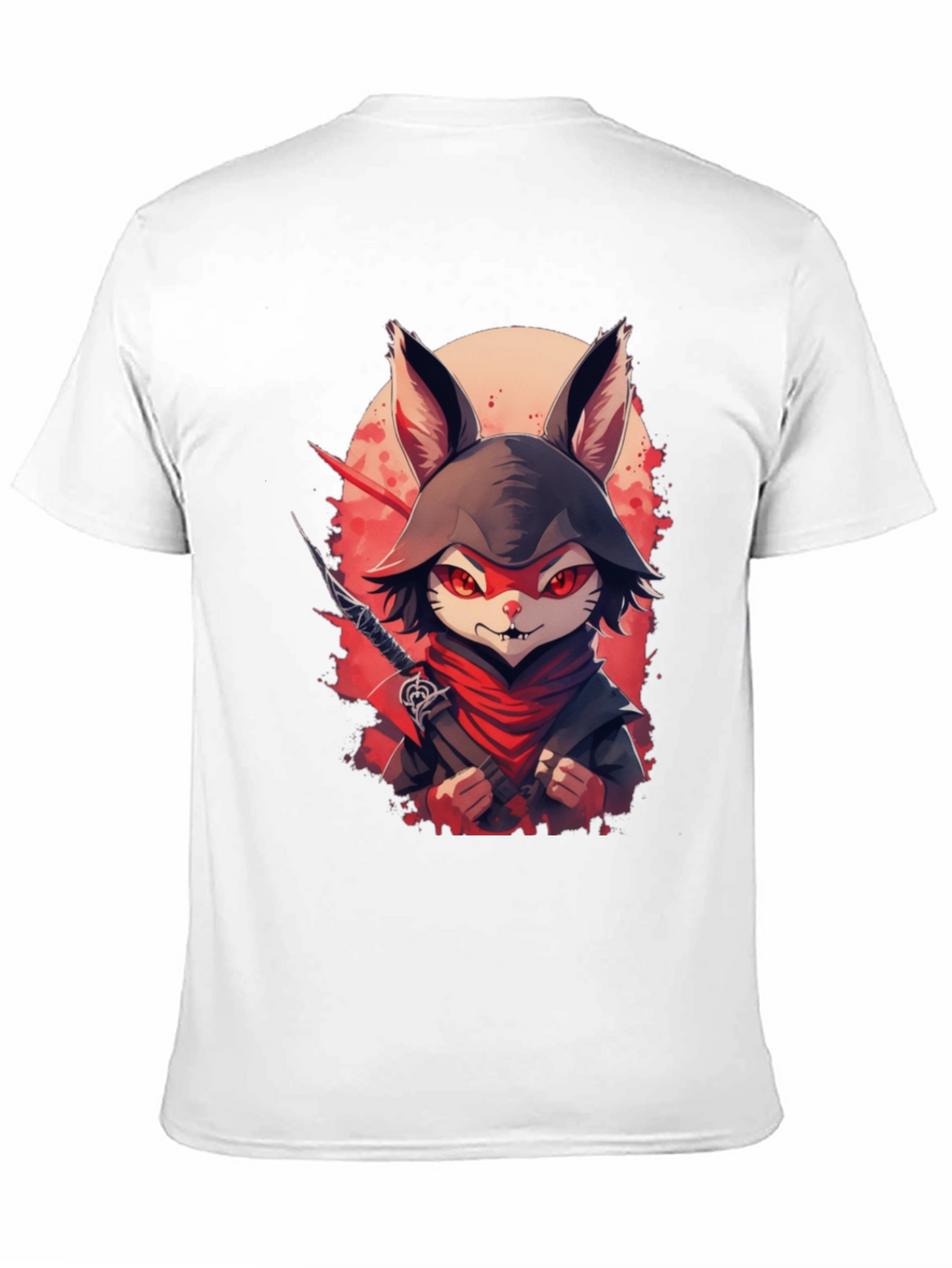 Ninja Rabbit Graphic Tee - Mens Black T-Shirt