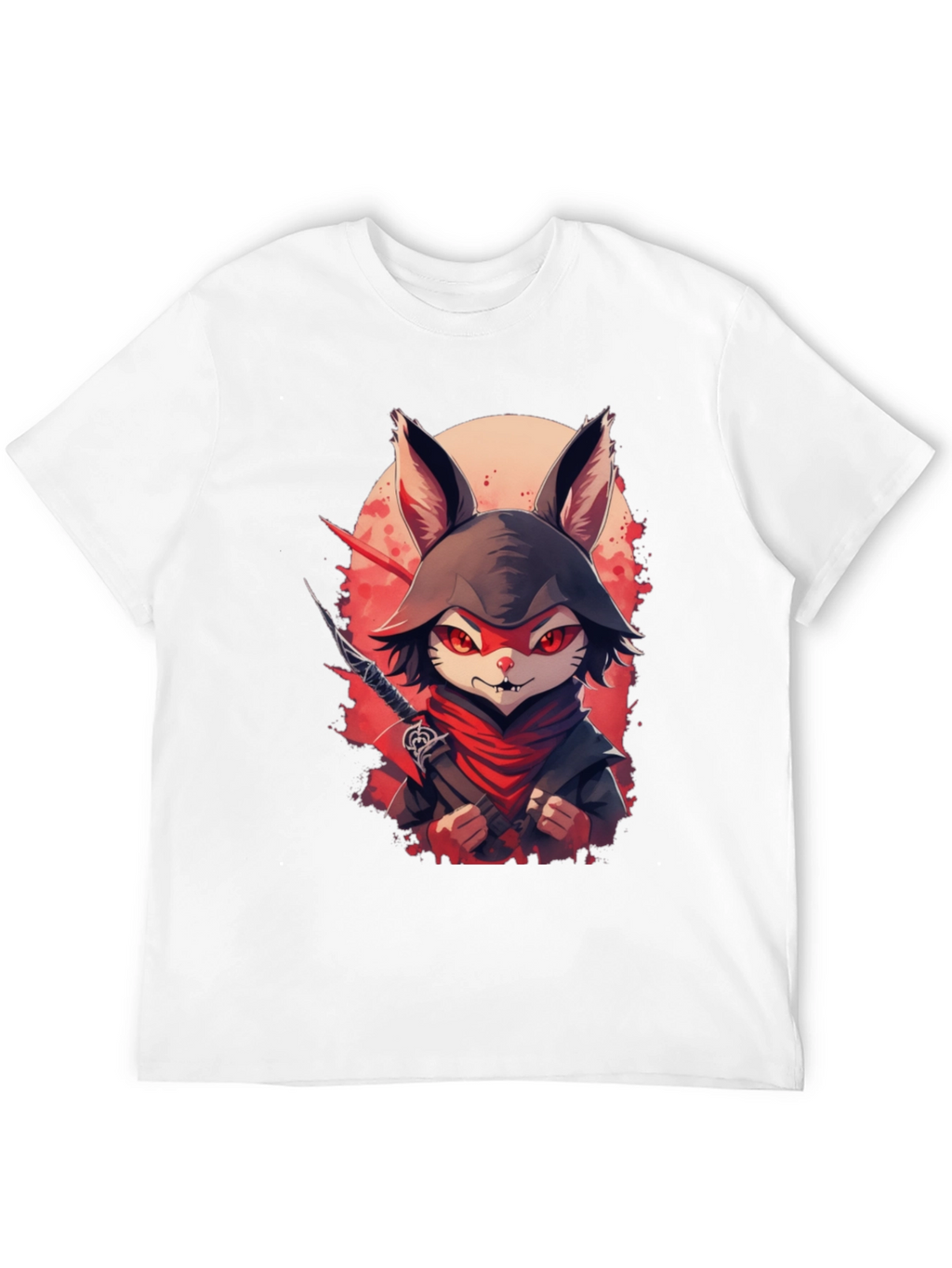 Ninja Rabbit Graphic Tee - Mens Black T-Shirt