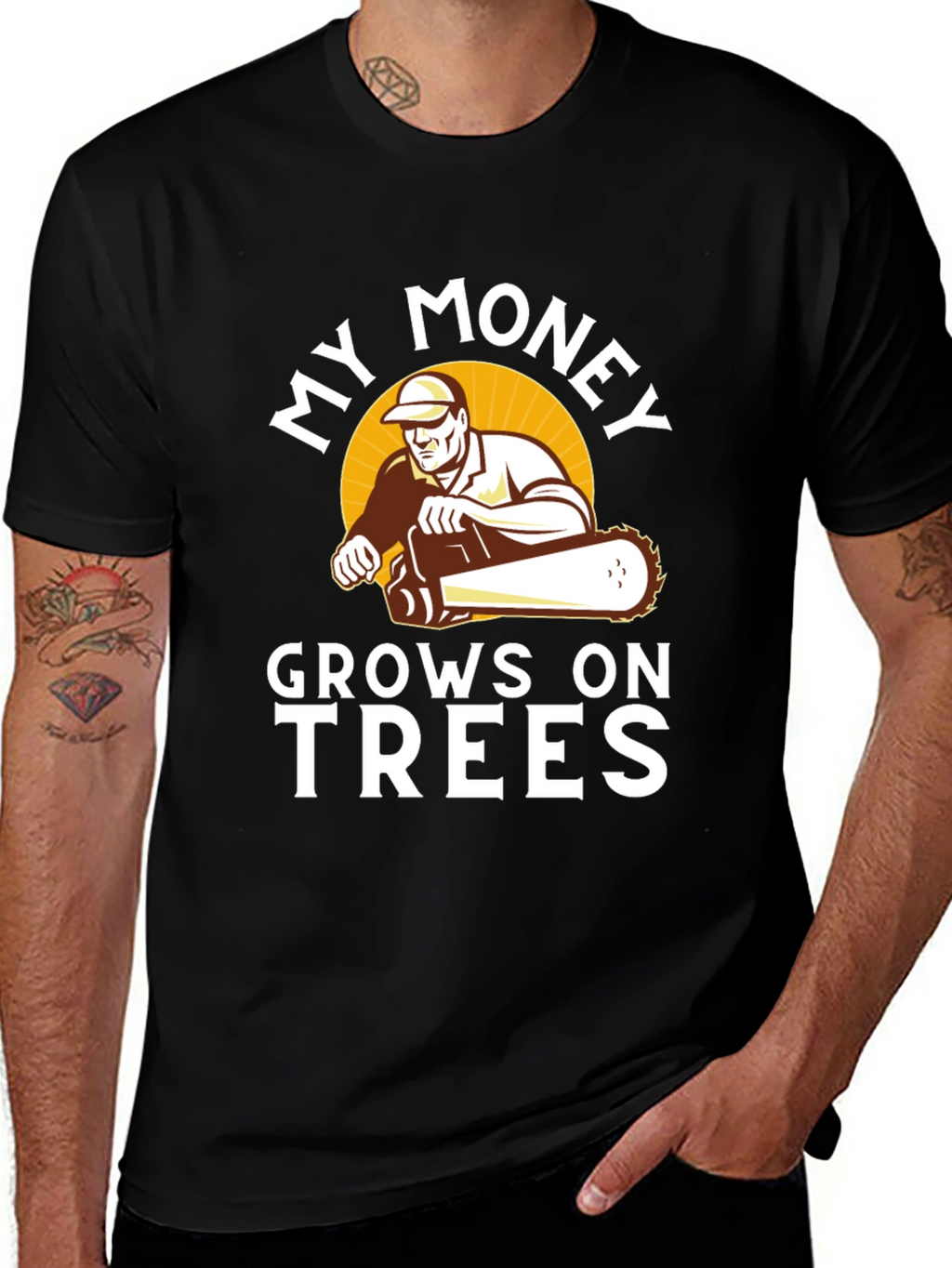 My Money Grows on Trees T-Shirt - Lumberjack Tee