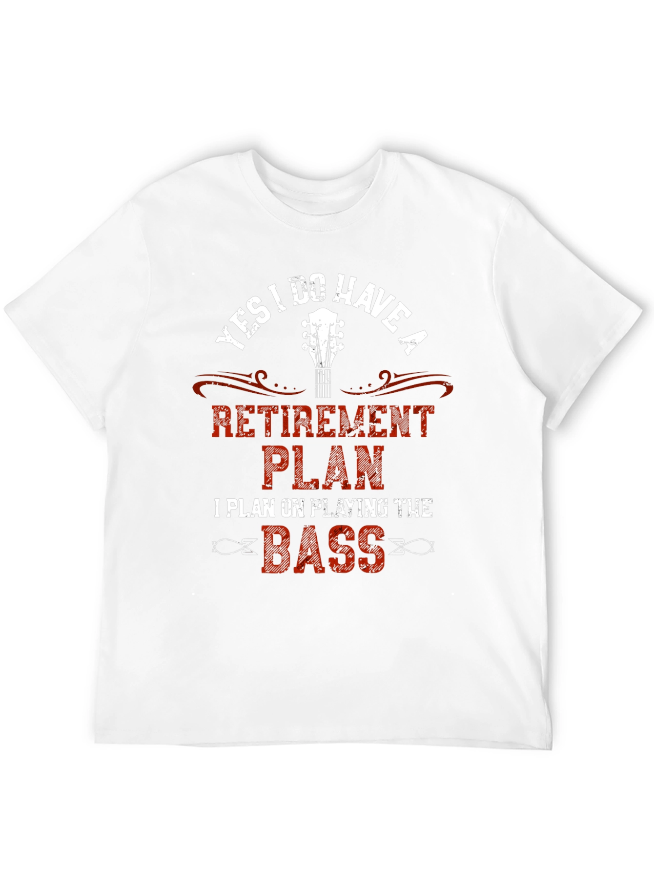 Retirement Plan Bass Guitar Graphic T-Shirt