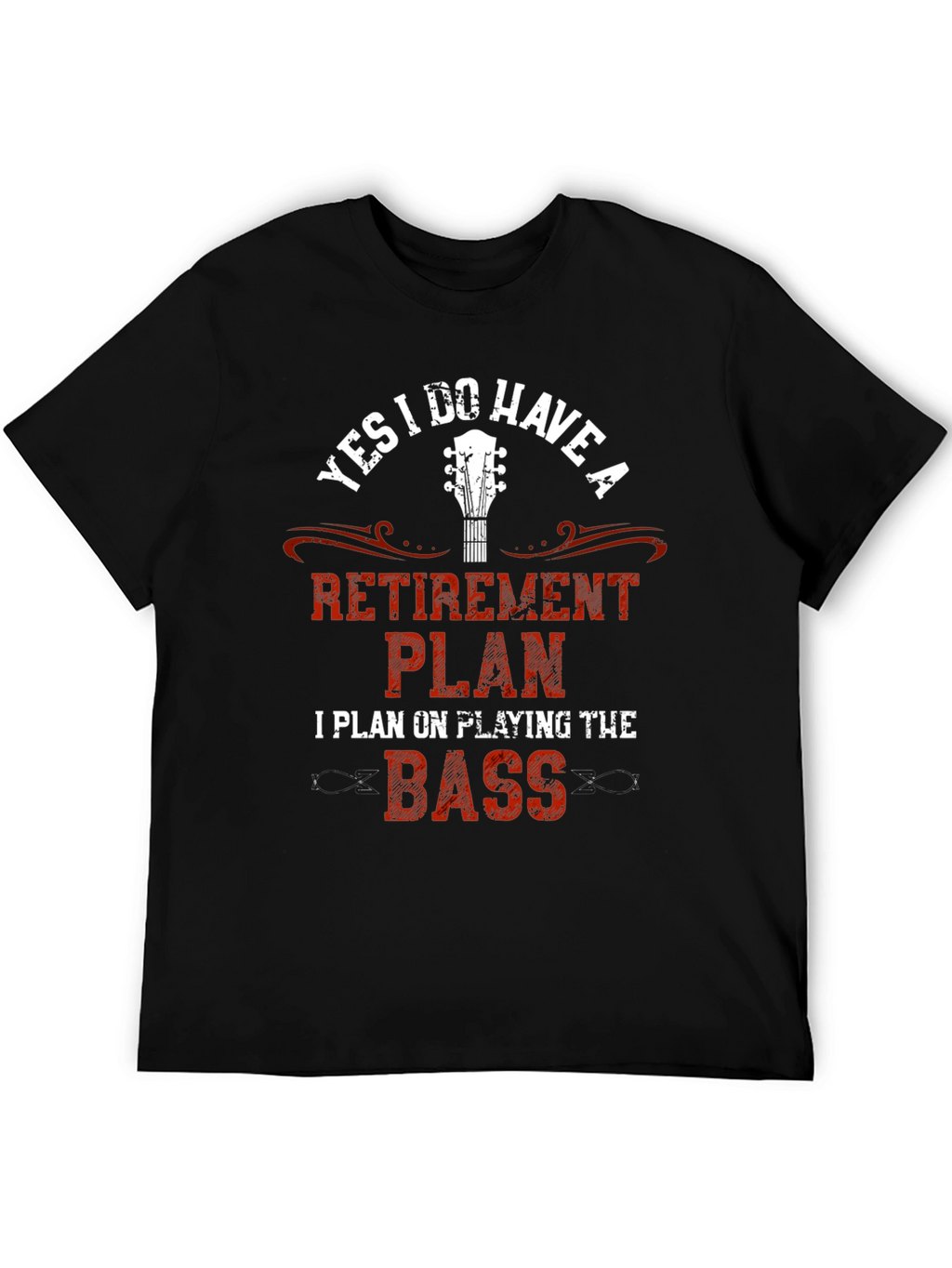 Retirement Plan Bass Guitar Graphic T-Shirt