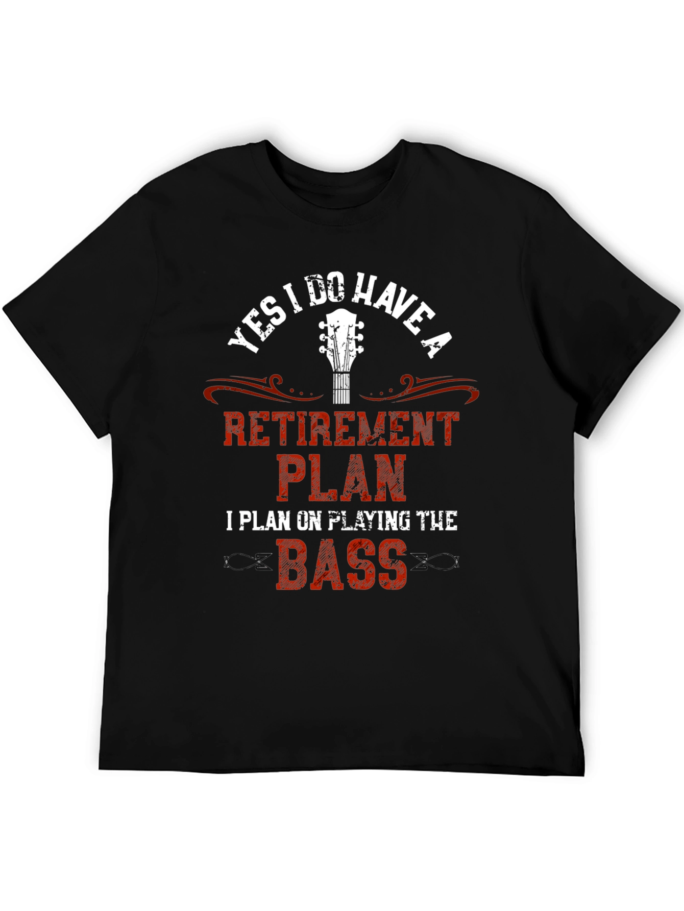 Retirement Plan Bass Guitar Graphic T-Shirt