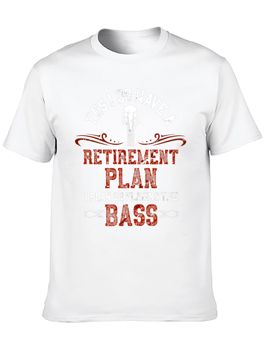 Retirement Plan Bass Guitar Graphic T-Shirt