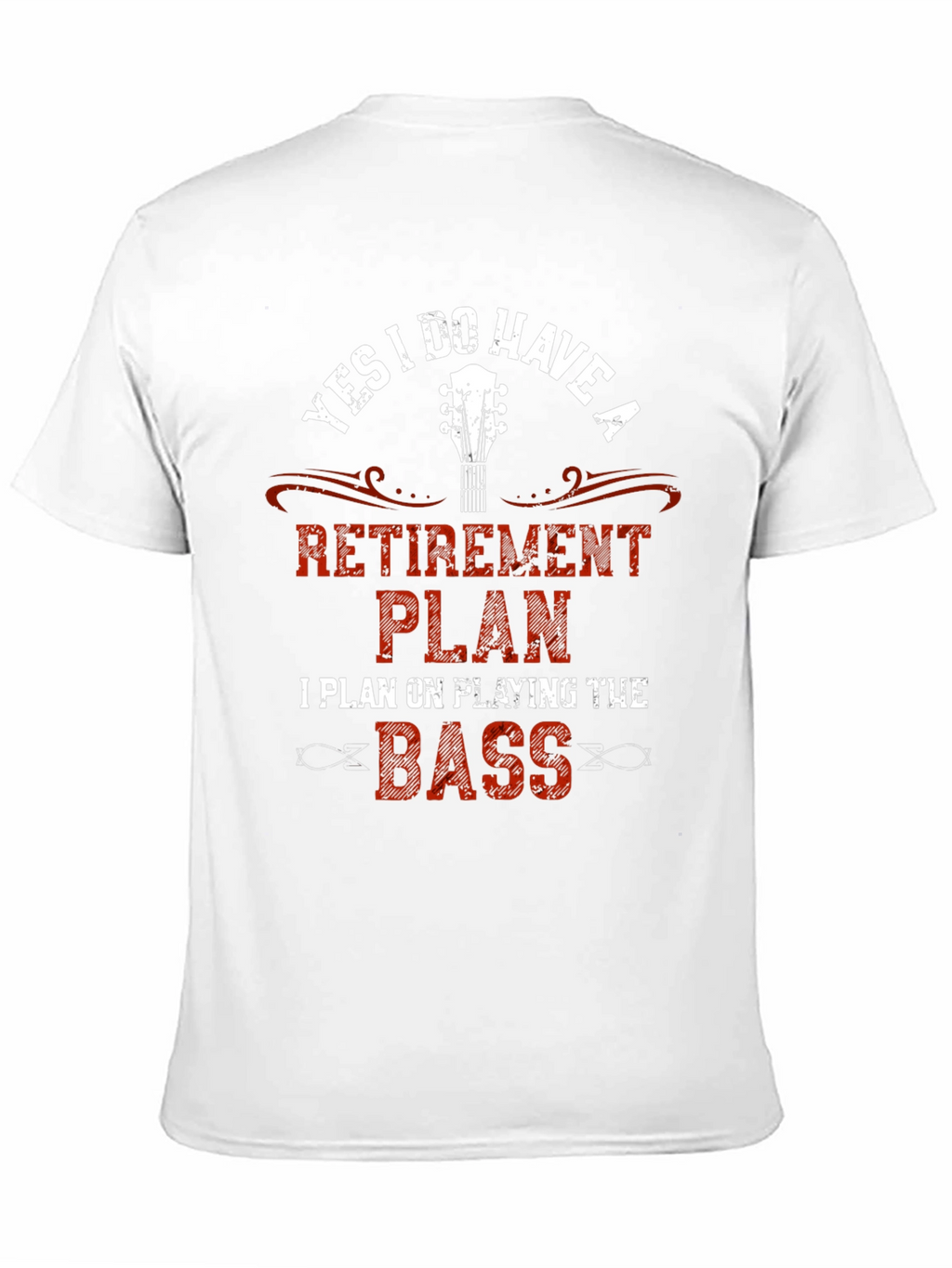 Retirement Plan Bass Guitar Graphic T-Shirt