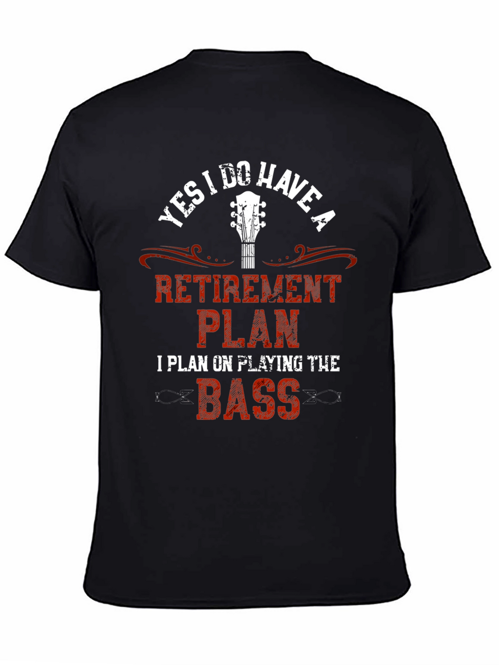 Retirement Plan Bass Guitar Graphic T-Shirt