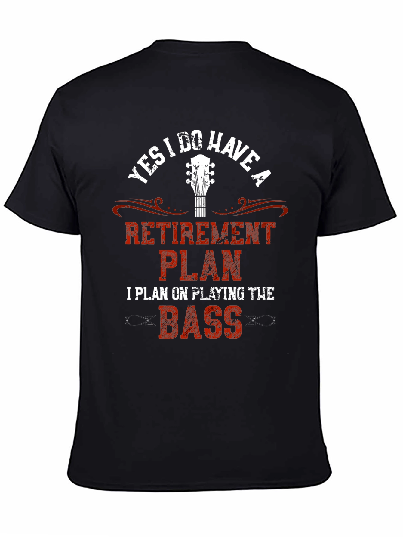 Retirement Plan Bass Guitar Graphic T-Shirt