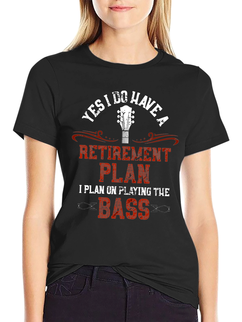 Retirement Plan Bass Guitar Graphic T-Shirt