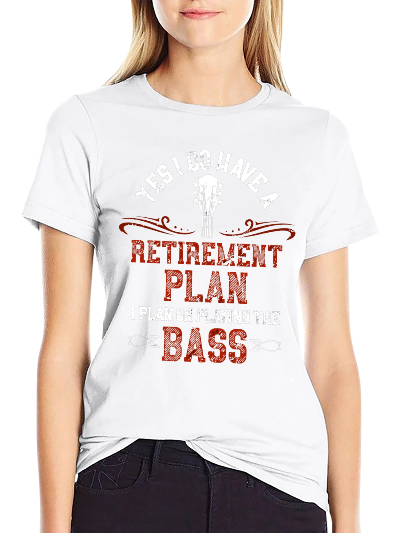 Retirement Plan Bass Guitar Graphic T-Shirt