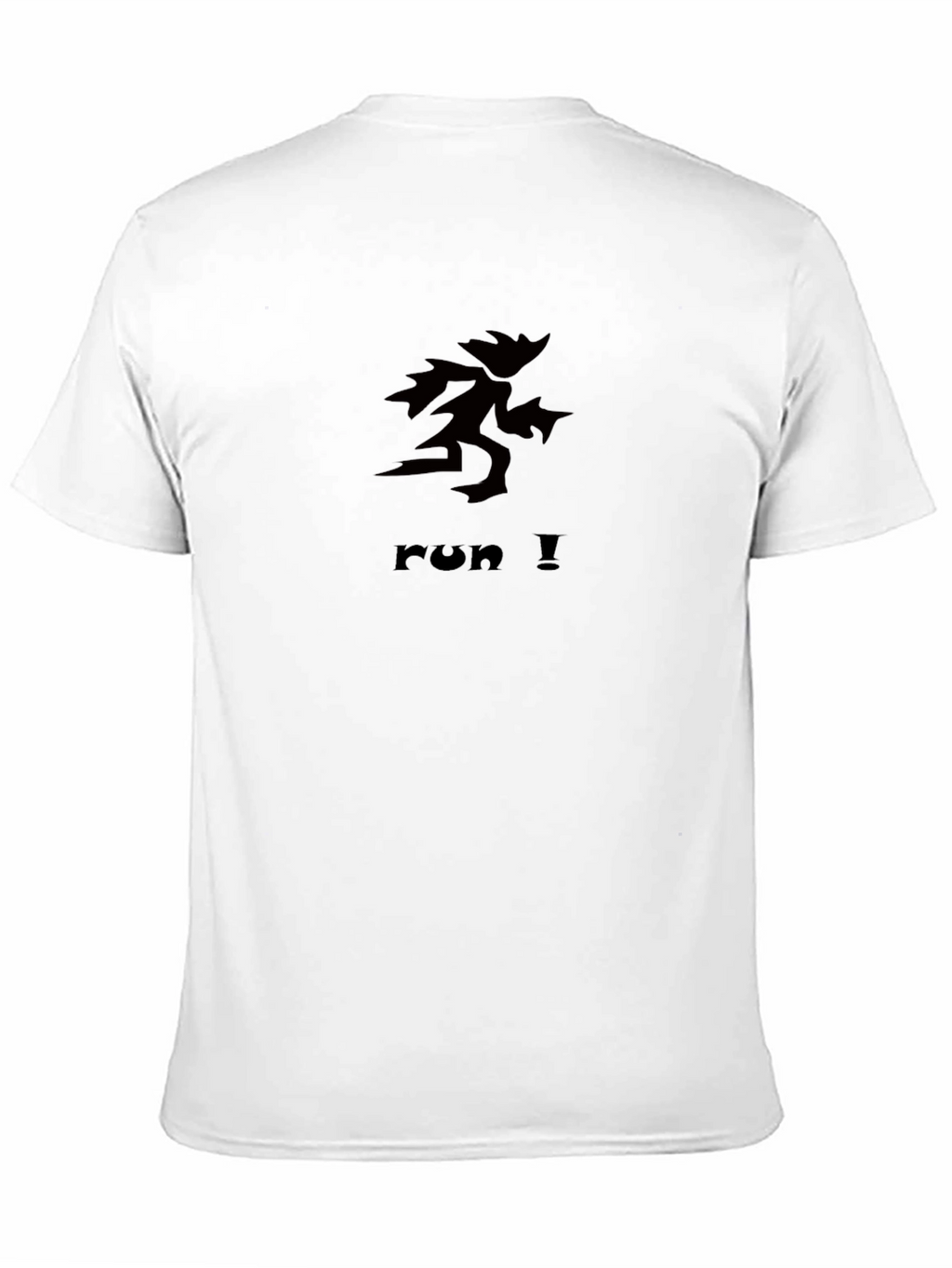 Run! Black Graphic Tee - Sporty & Stylish