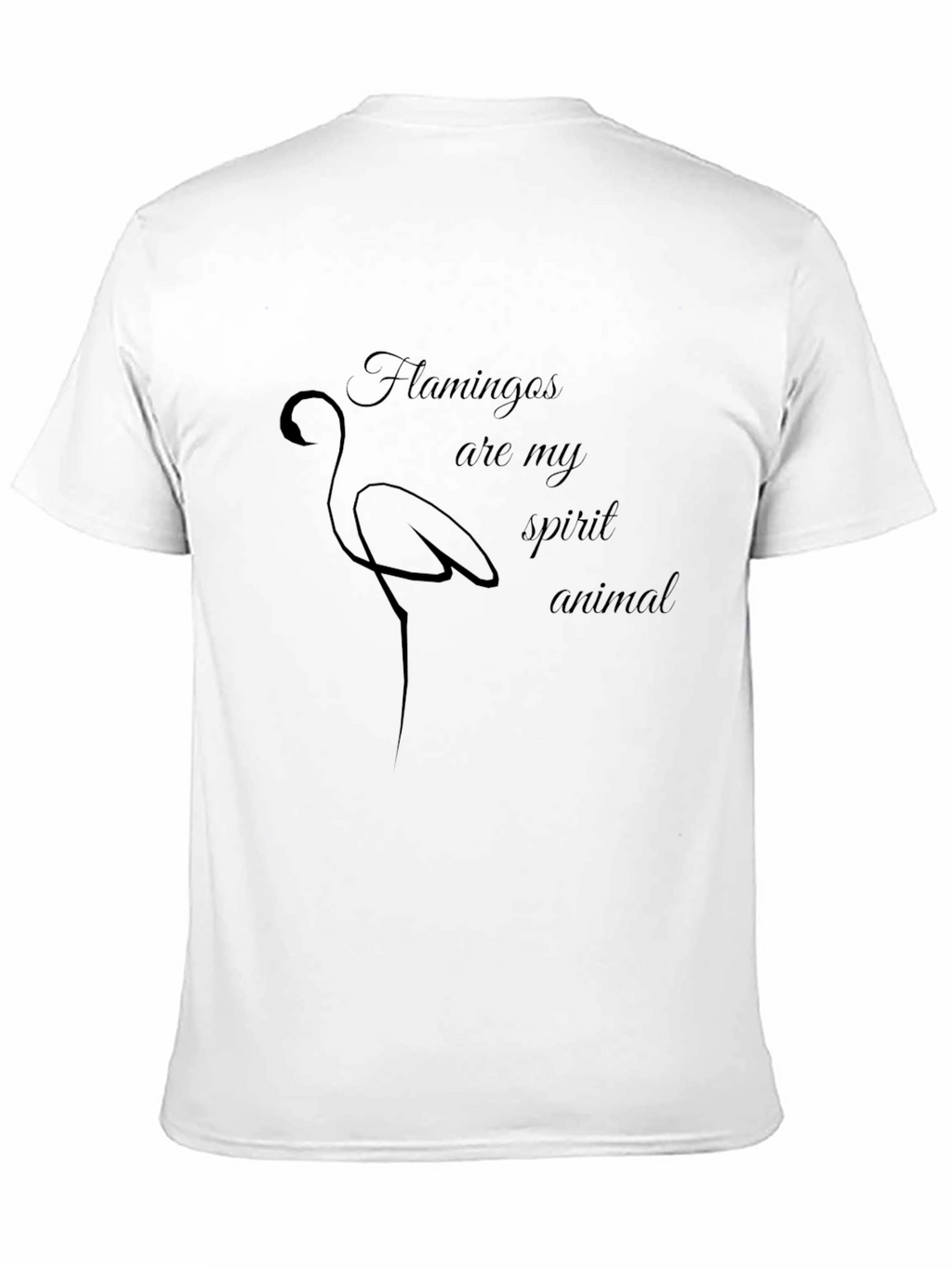 Flamingo Spirit Animal Graphic Tee - Black